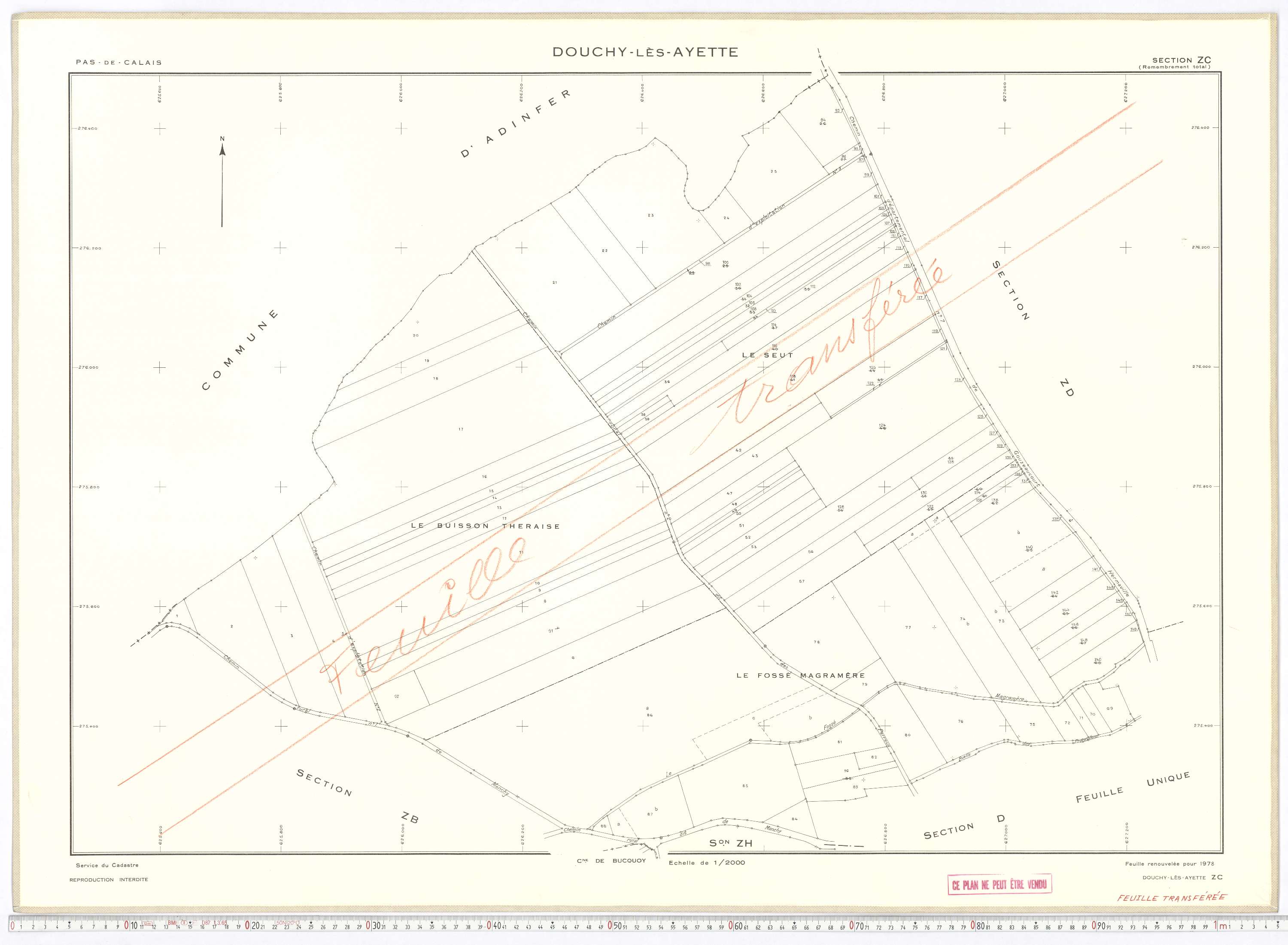 Douchy-lès-Ayette - Section ZC.