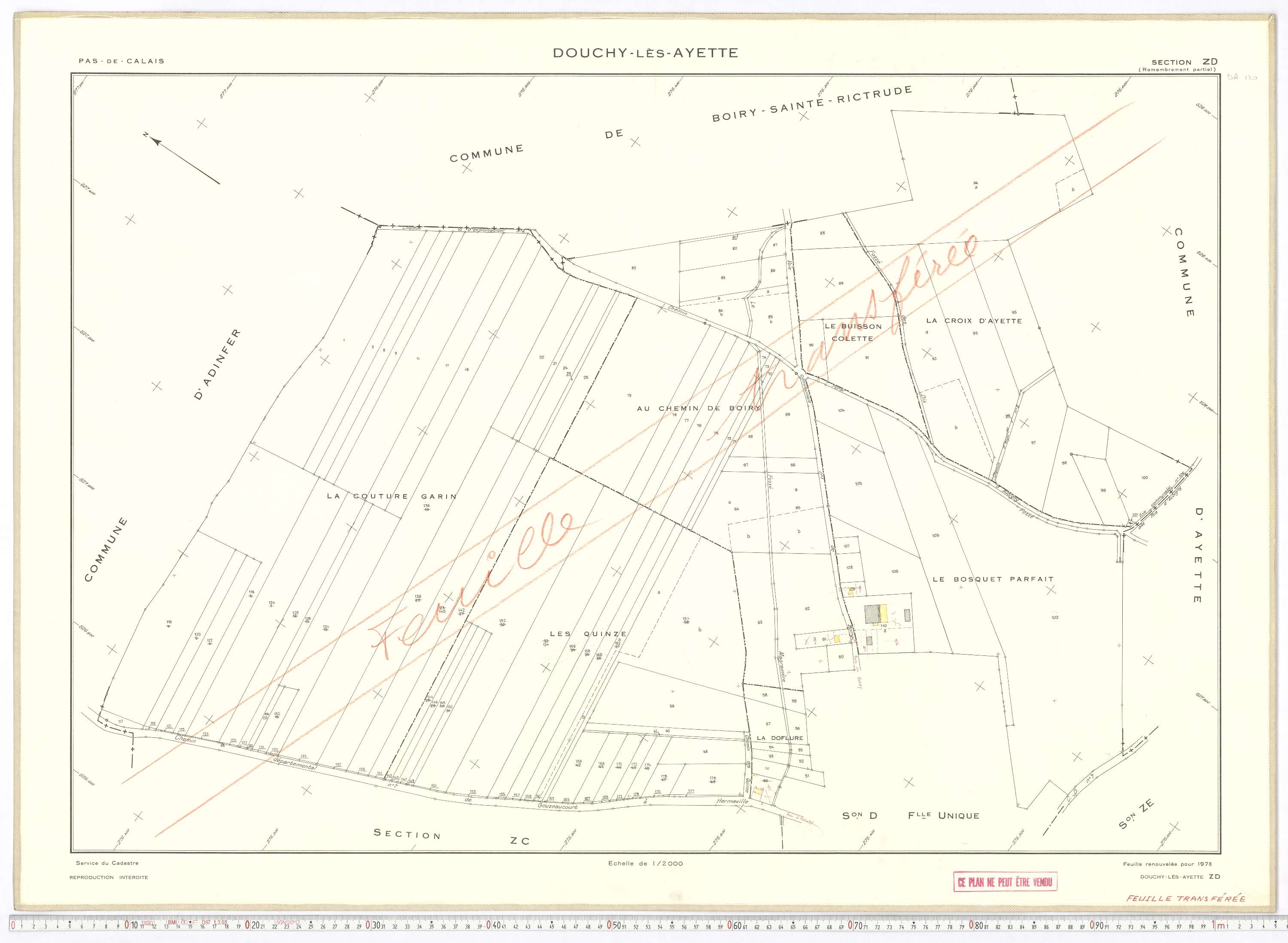 Douchy-lès-Ayette - Section ZD.