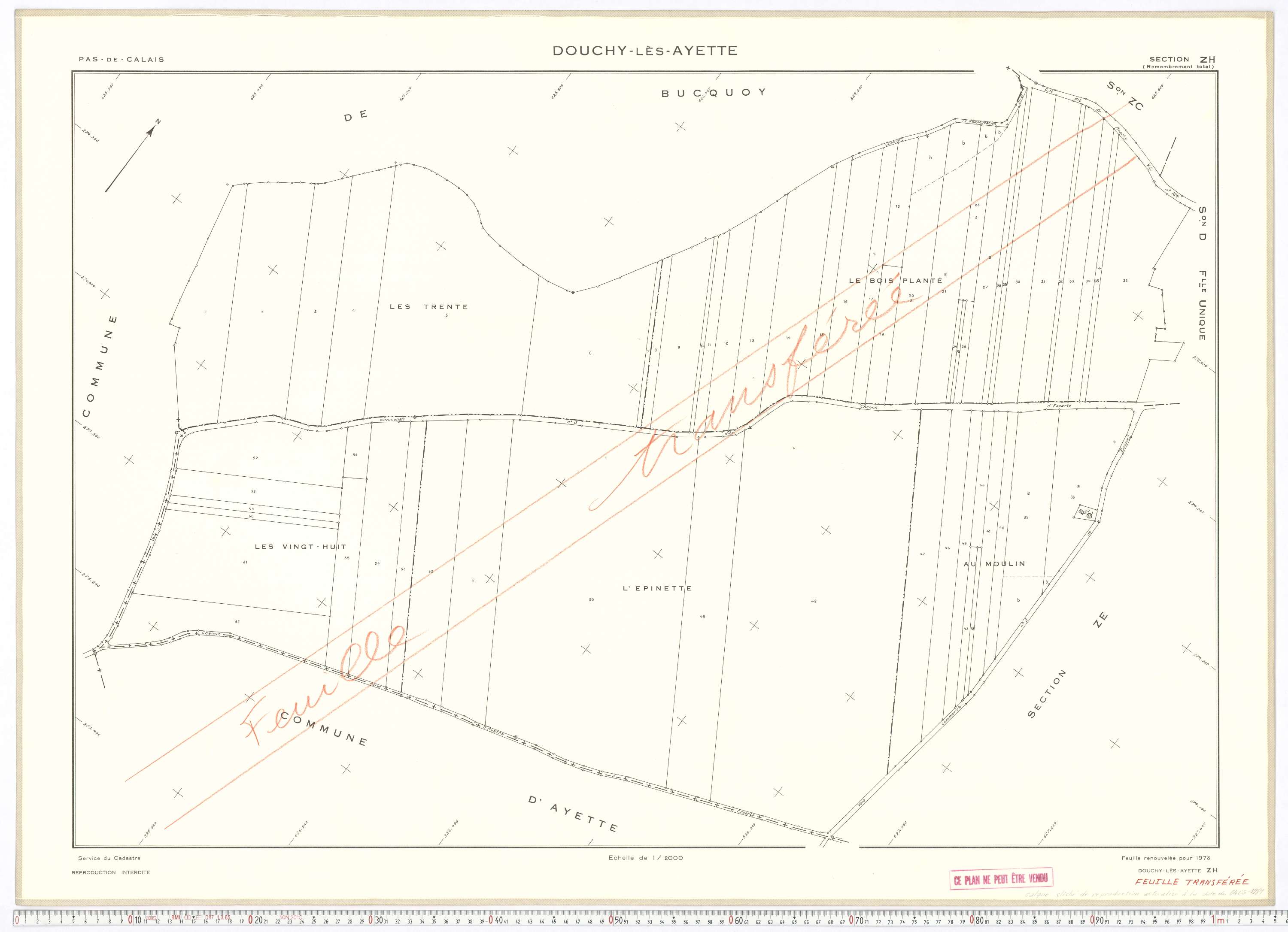 Douchy-lès-Ayette - Section ZH.
