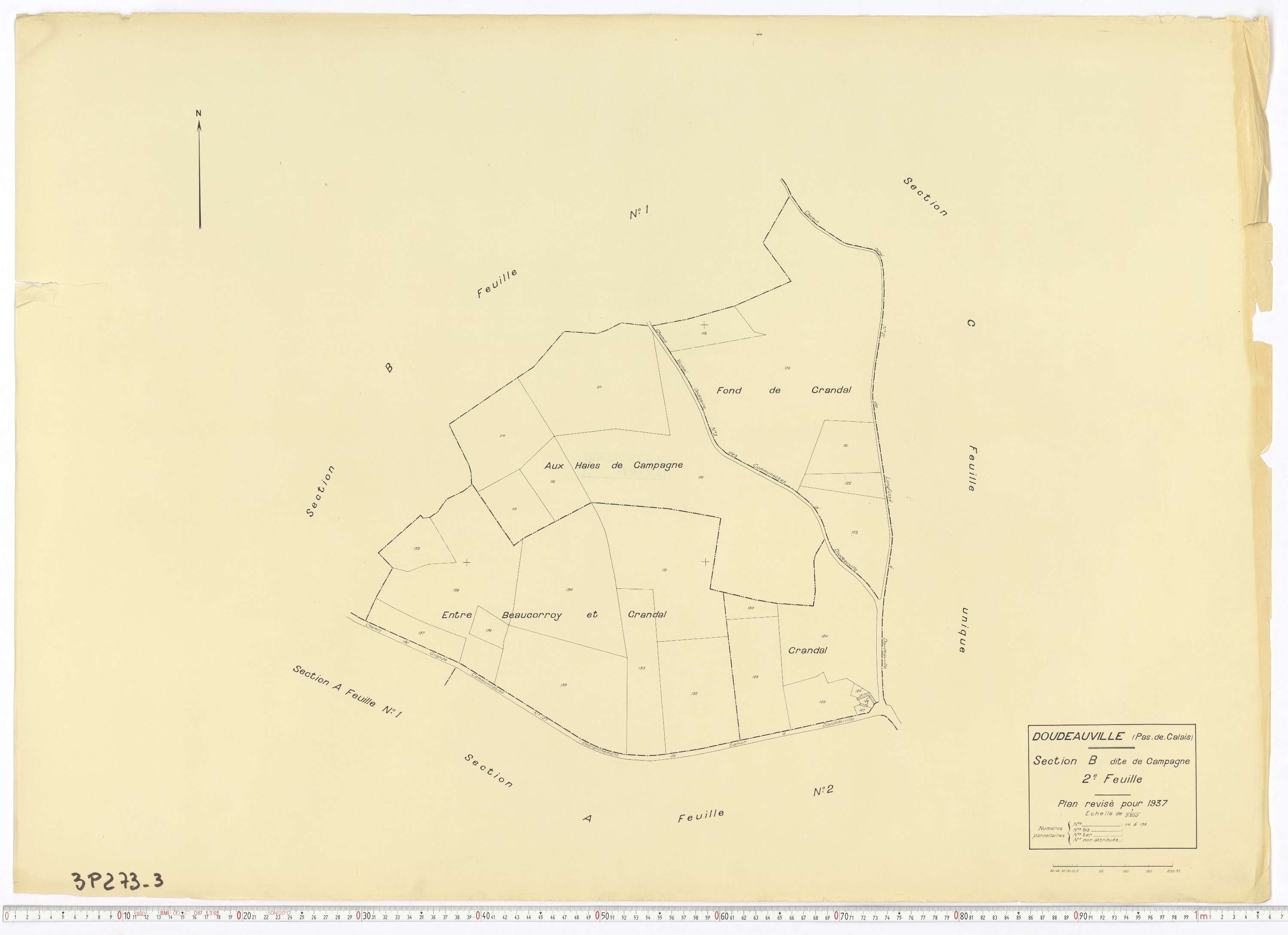 Doudeauville - Section B, feuille 2.