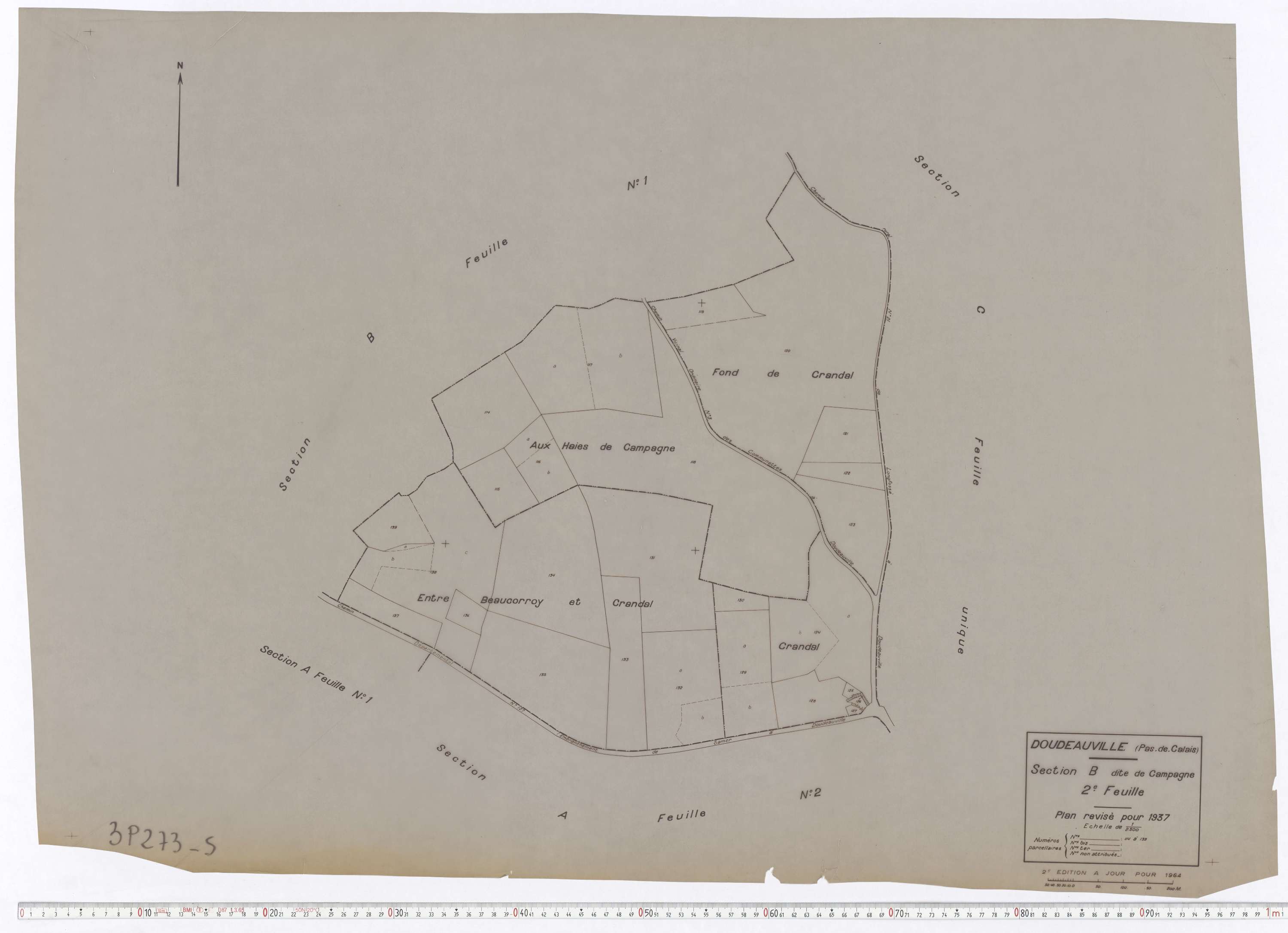 Doudeauville - Section B, feuille 2.