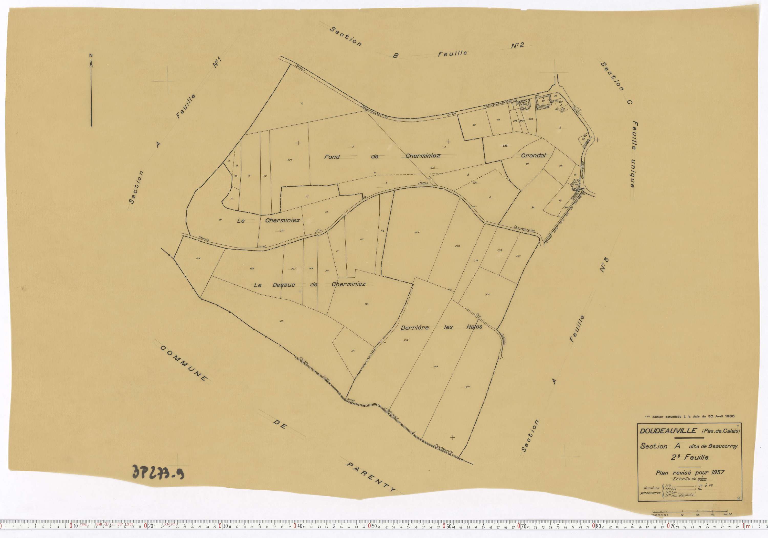 Doudeauville - Section A, feuille 2.