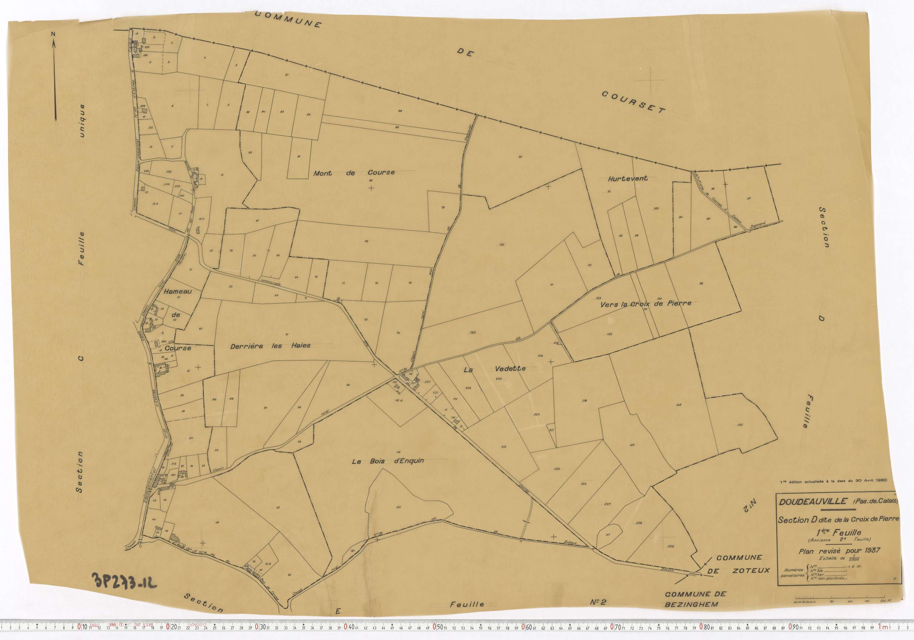 Doudeauville - Section D, feuille 1.