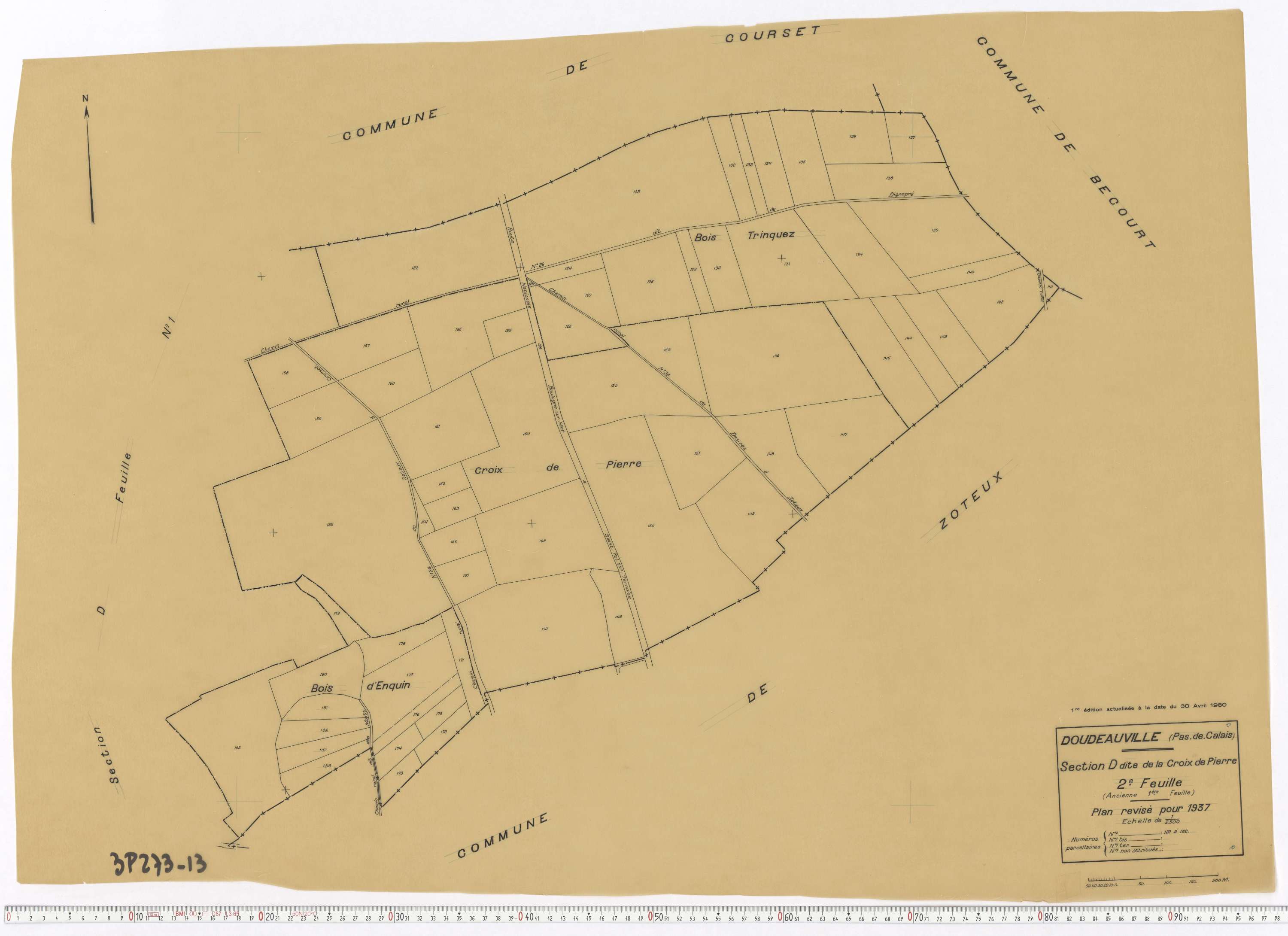 Doudeauville - Section D, feuille 2.
