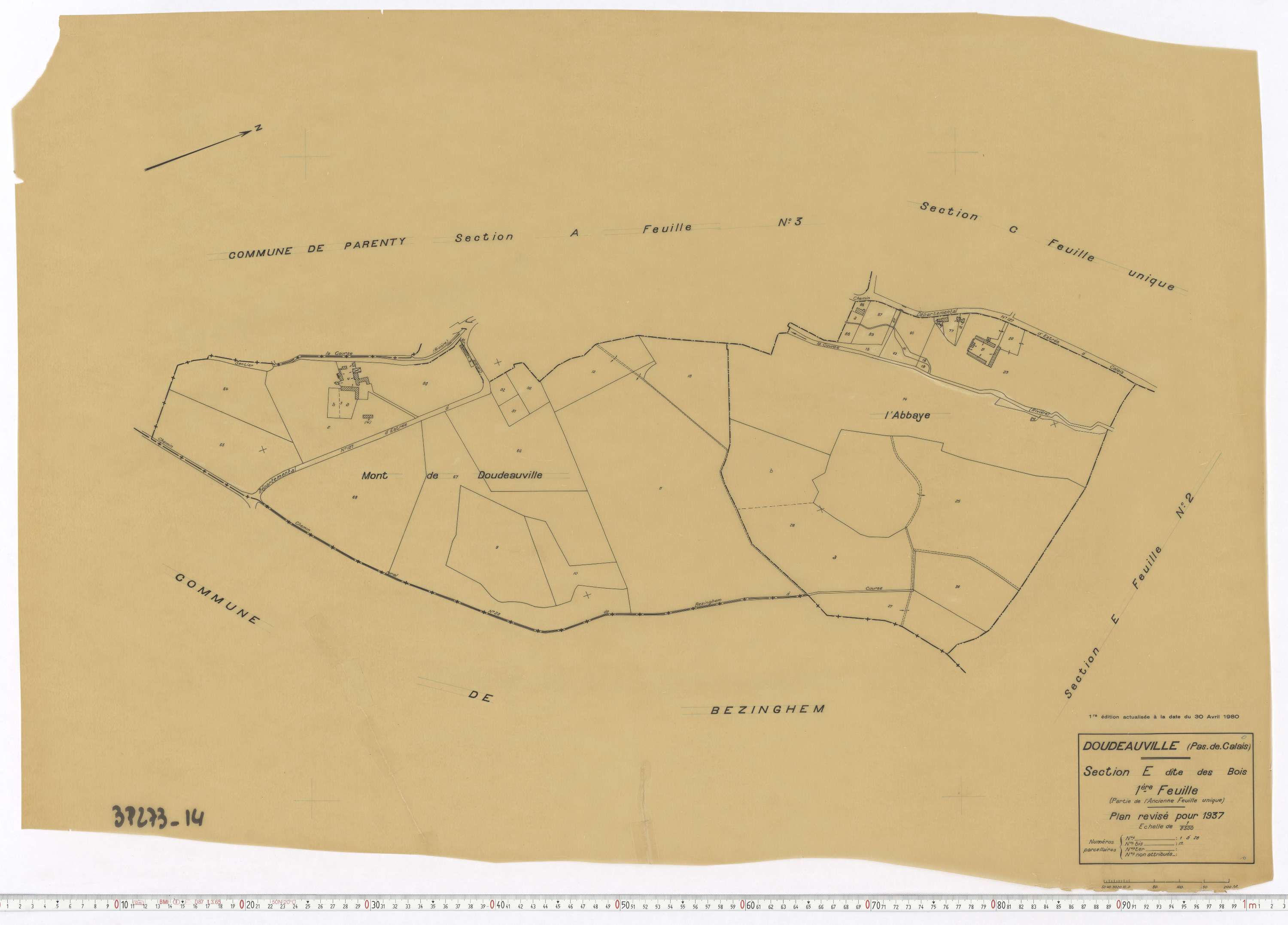 Doudeauville - Section E, feuille 1.
