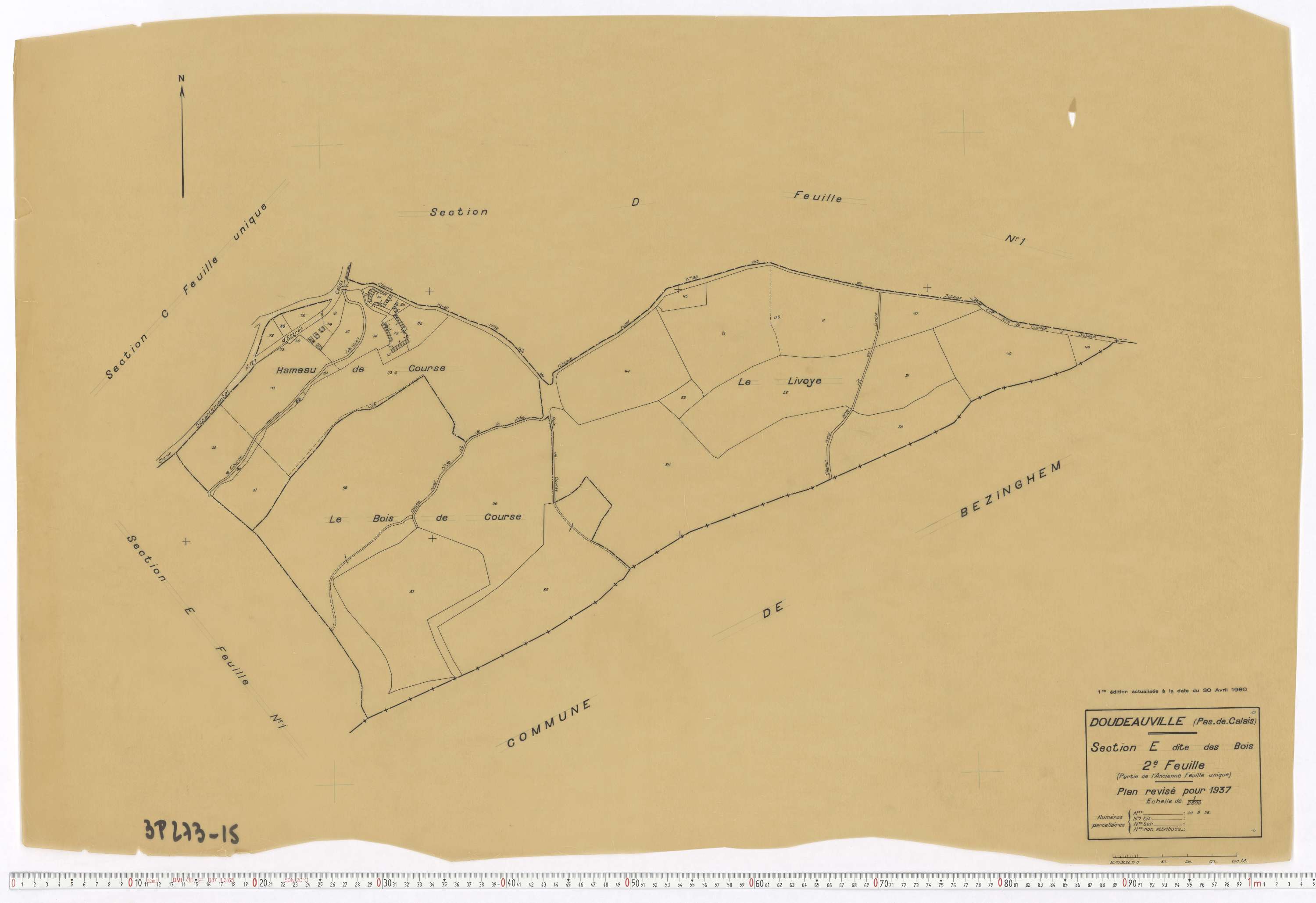 Doudeauville - Section E, feuille 2.