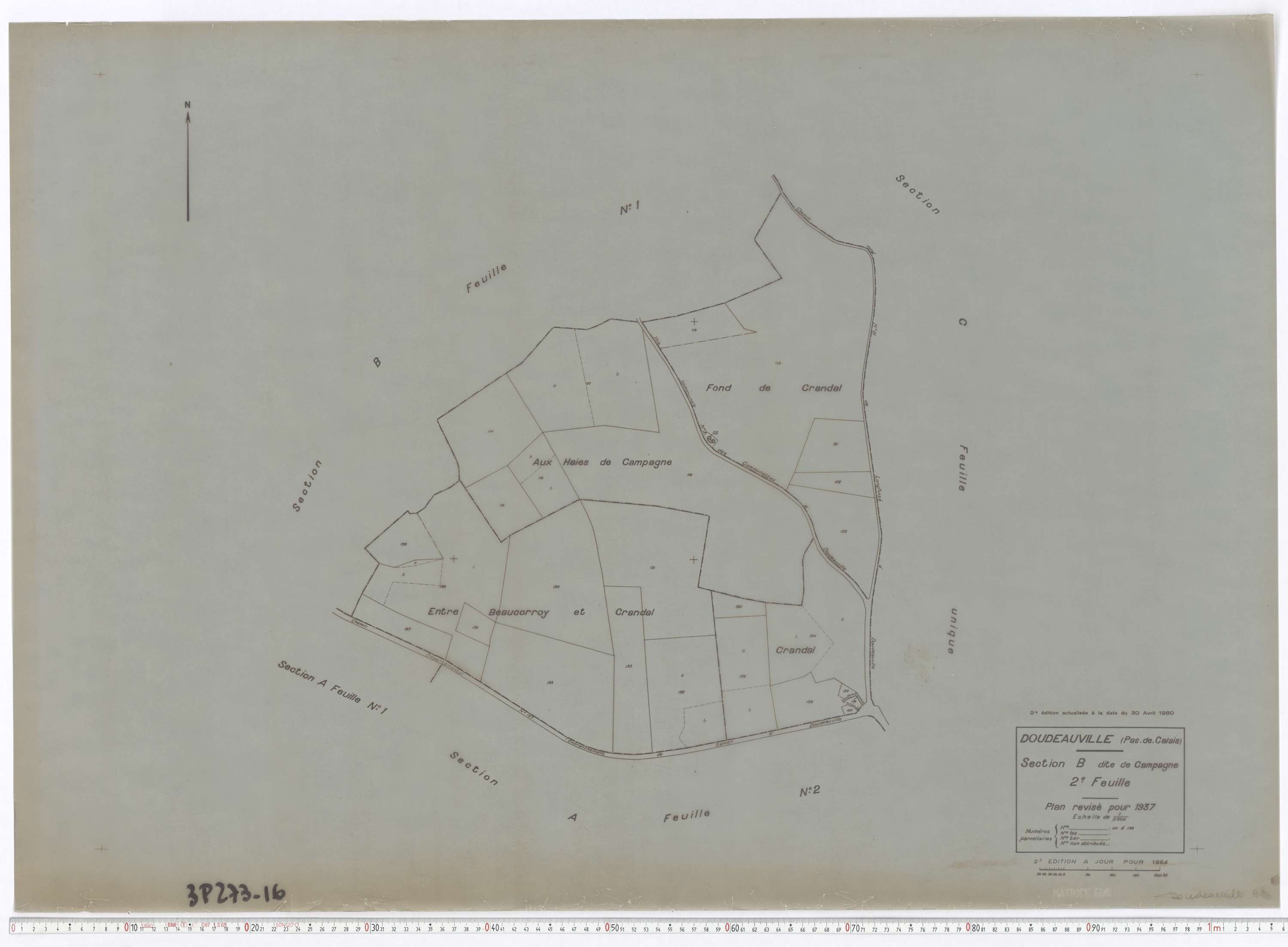 Doudeauville - Section B, feuille 2.