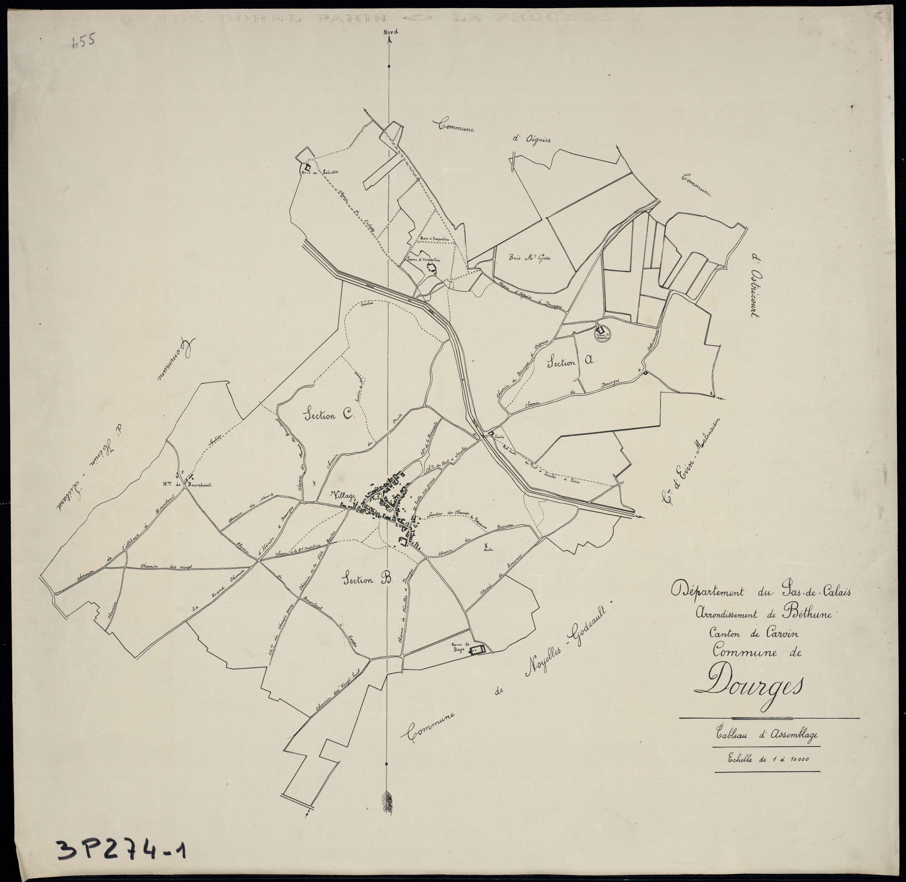 Dourges - Tableau d'assemblage