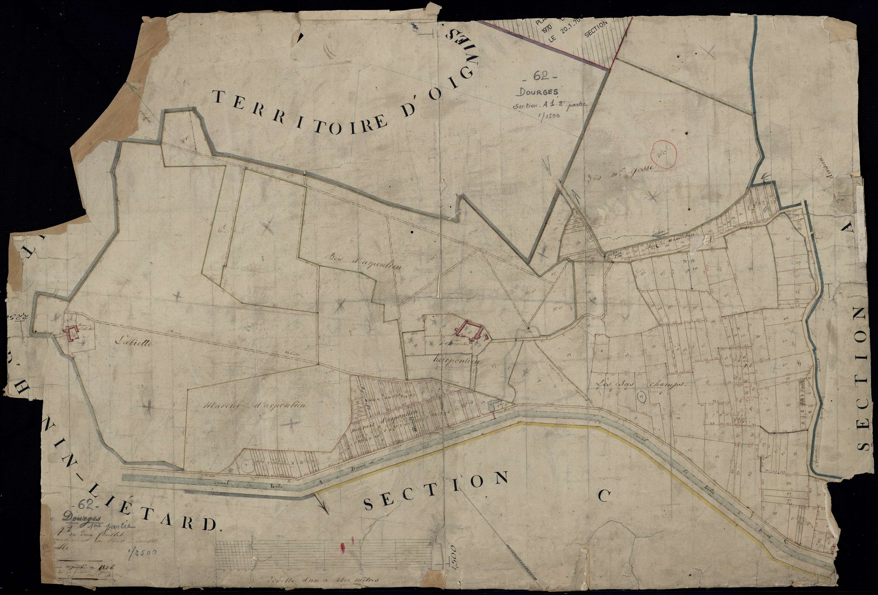 Dourges - Section A, 1re feuille