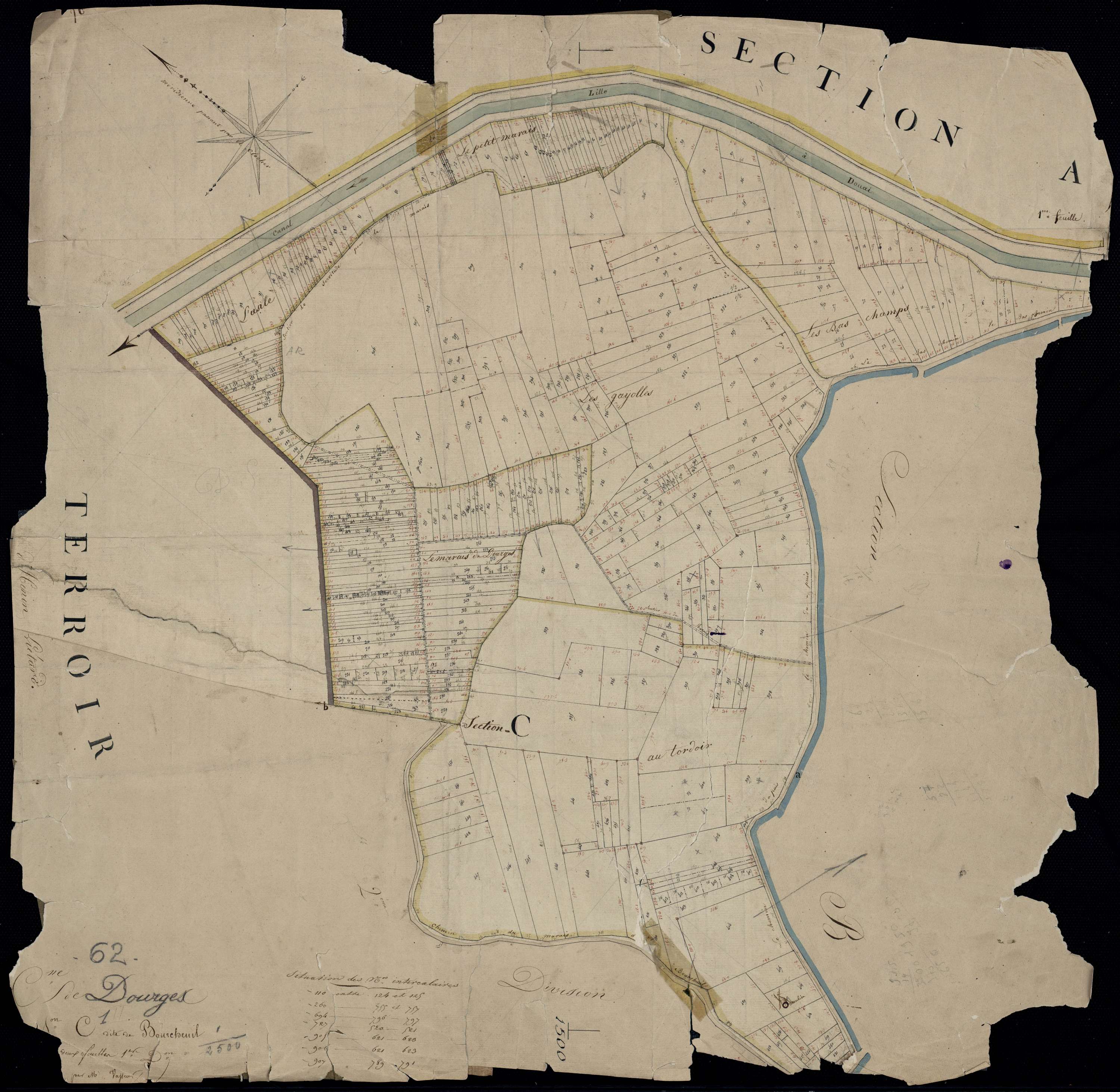 Dourges - Section C, 1re feuille