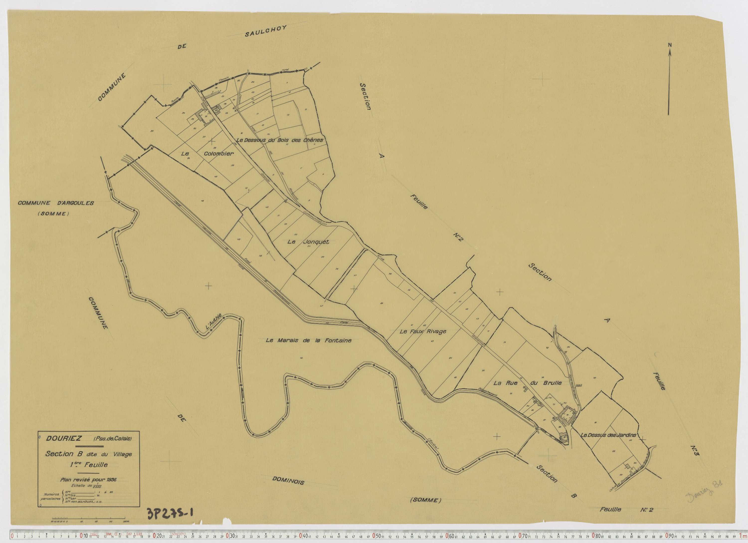 Douriez - Section B, feuille 1.