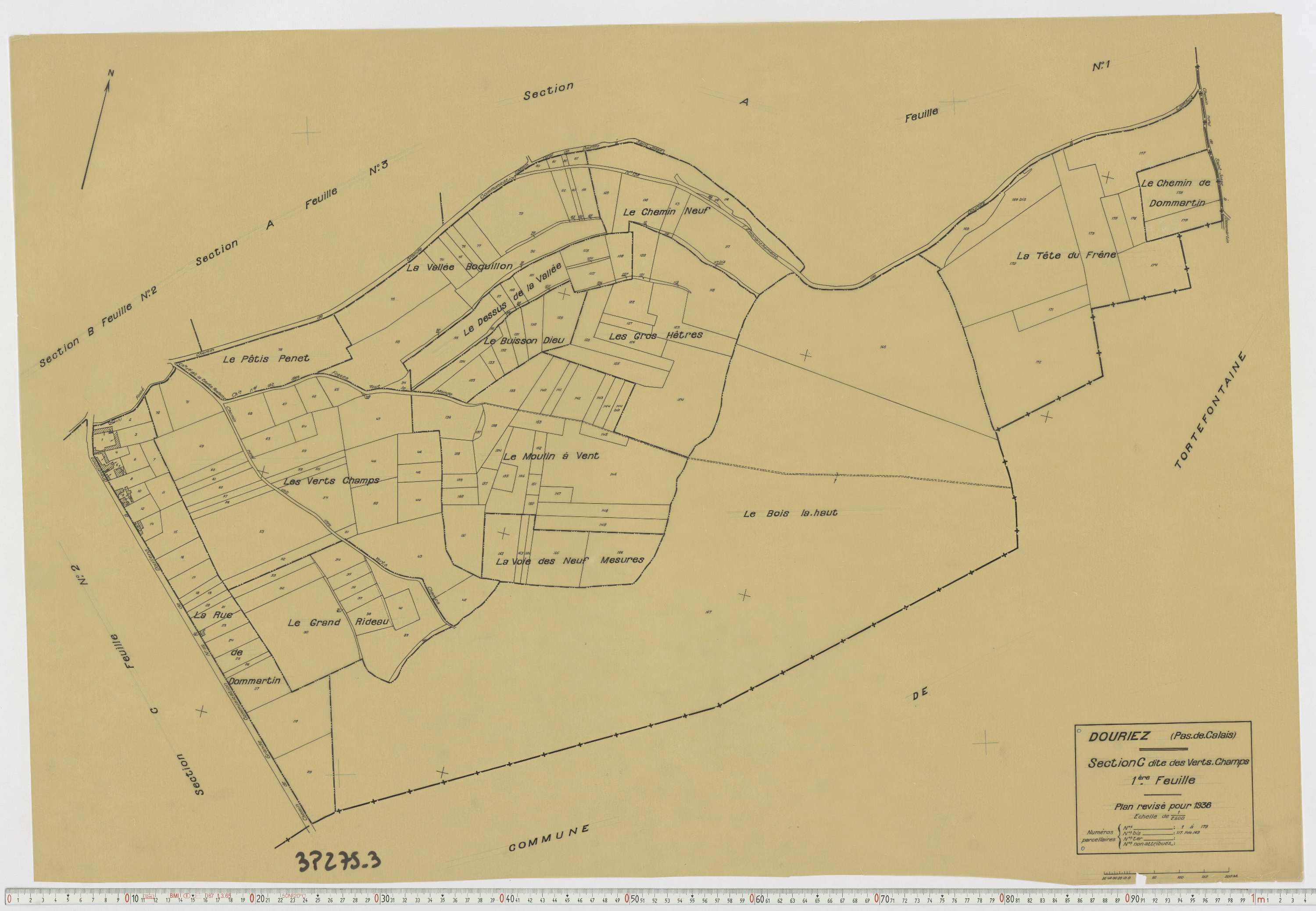 Douriez - Section C, feuille 1.