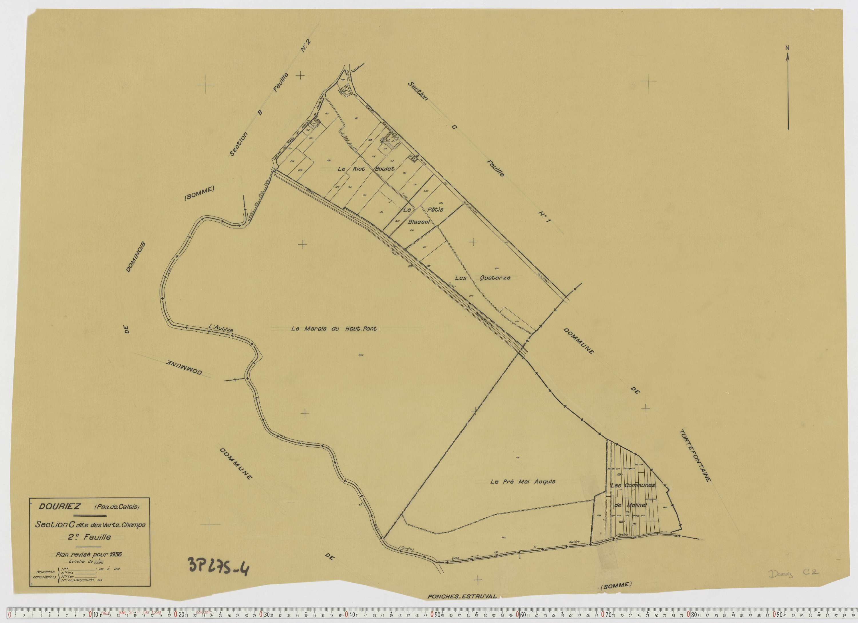 Douriez - Section C, feuille 2.