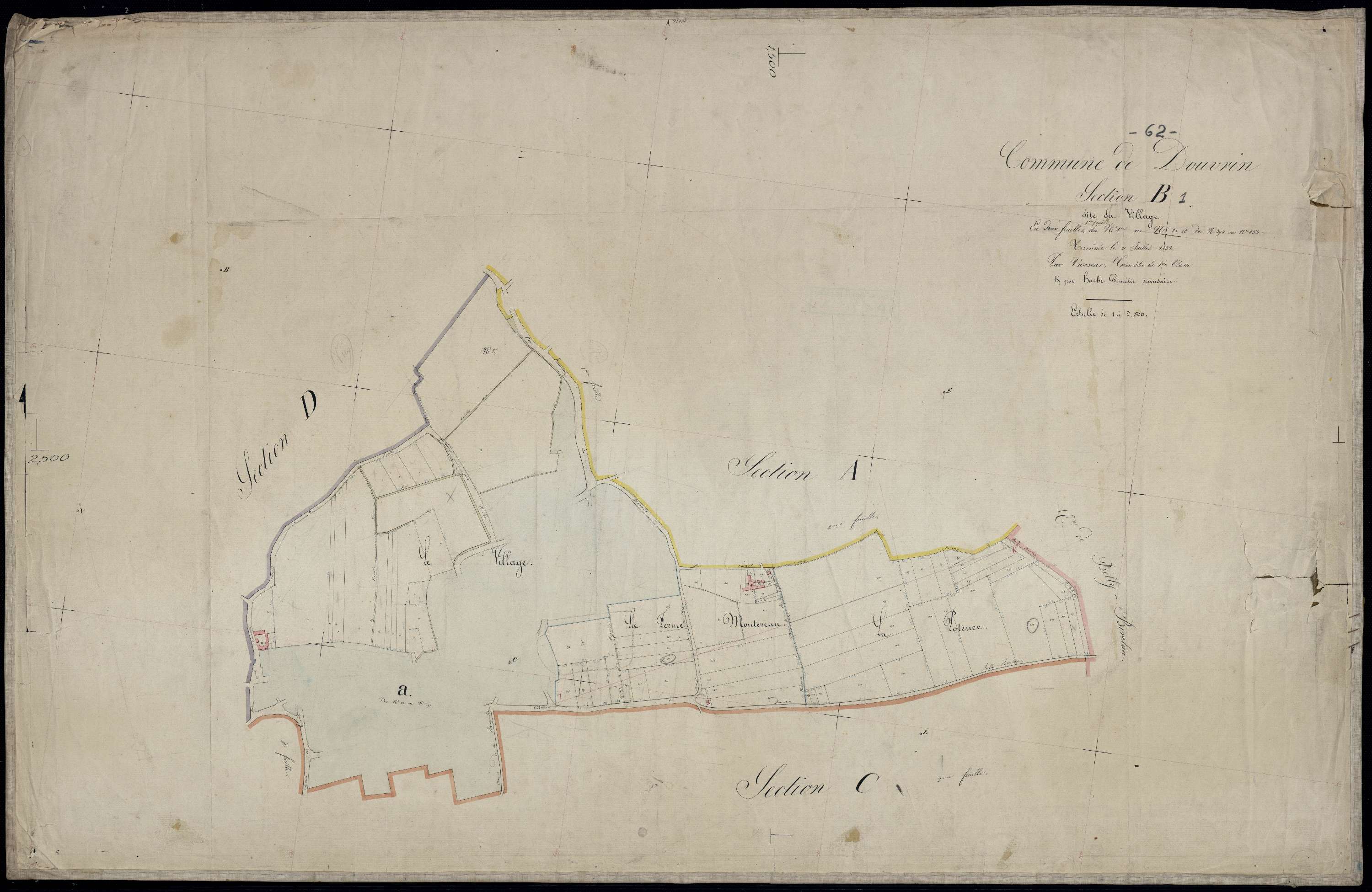 Douvrin - Section B, 1re feuille