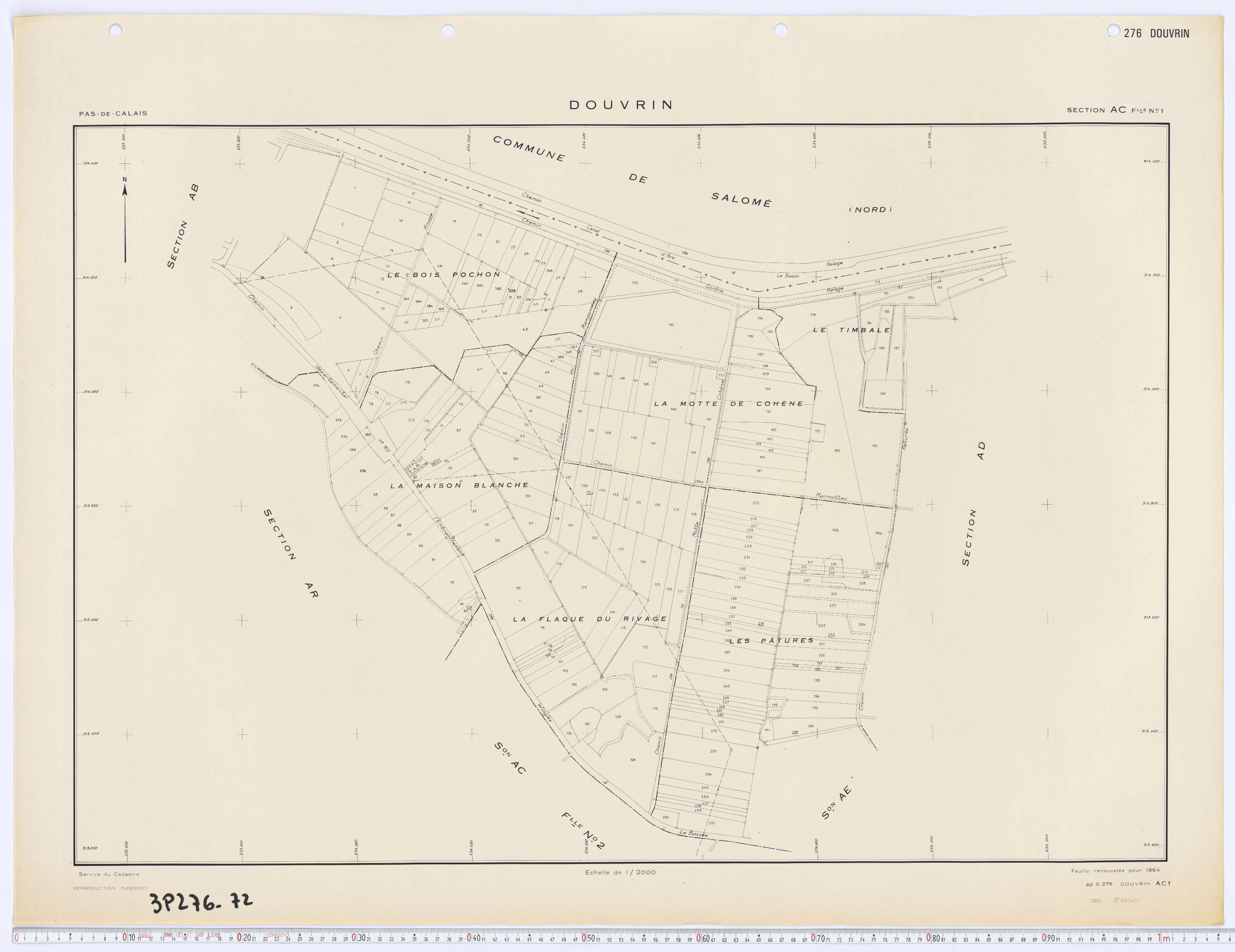 Douvrin - Section AC, feuille 1.