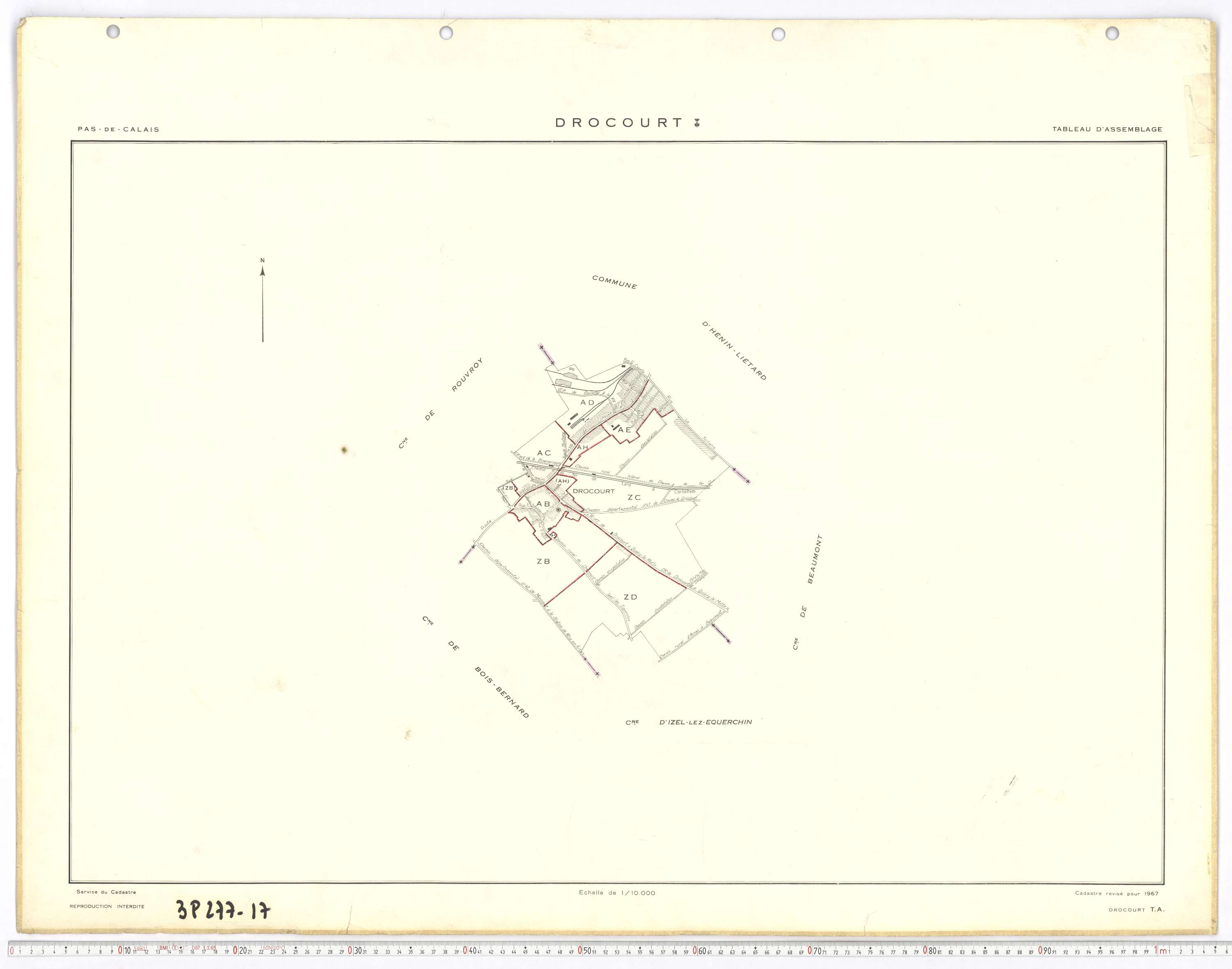 Drocourt - Tableau d'assemblage.
