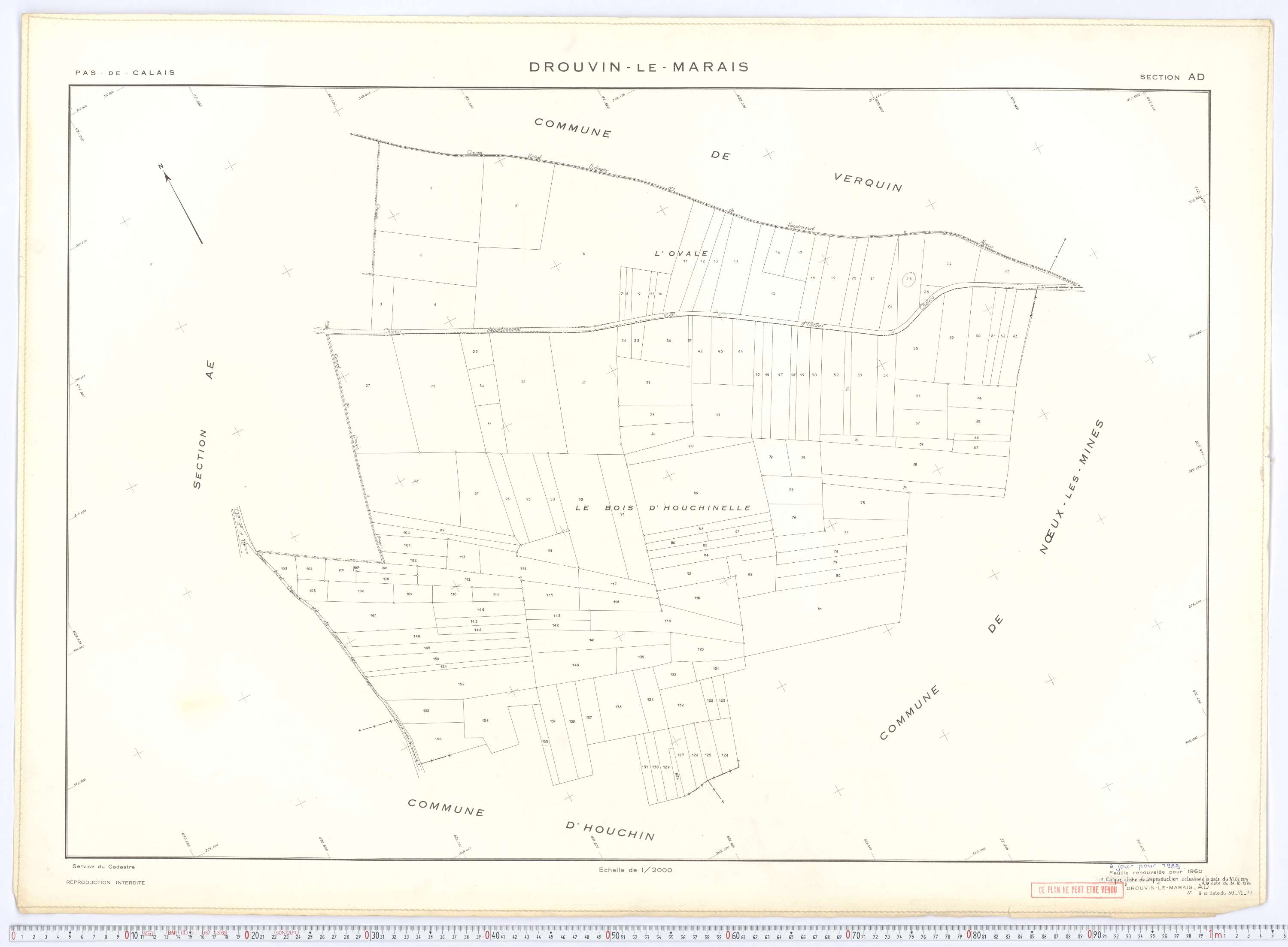 Drouvin-le-Marais - Section AD.