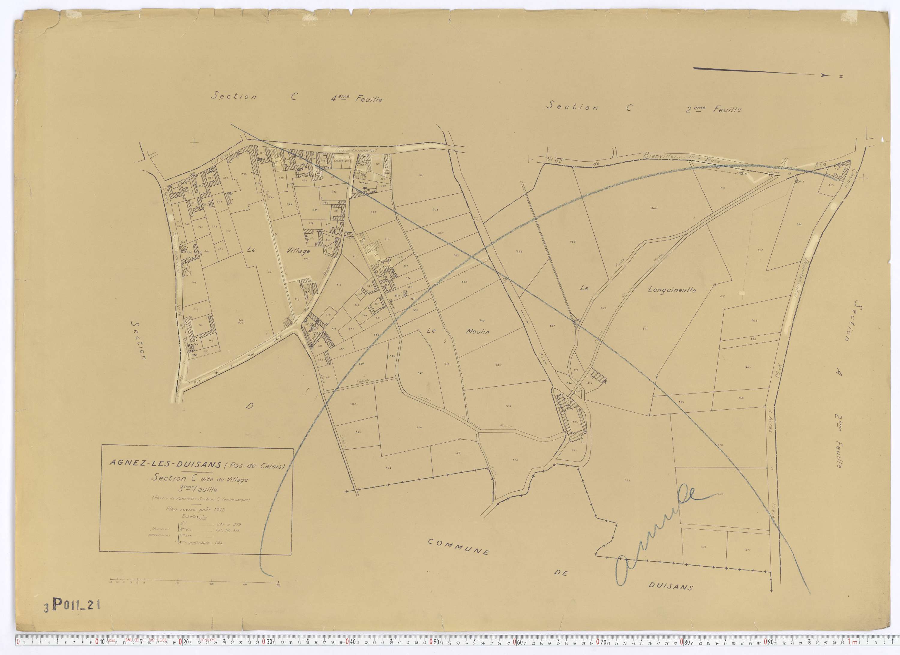 Duisans - Section C, feuille 3.