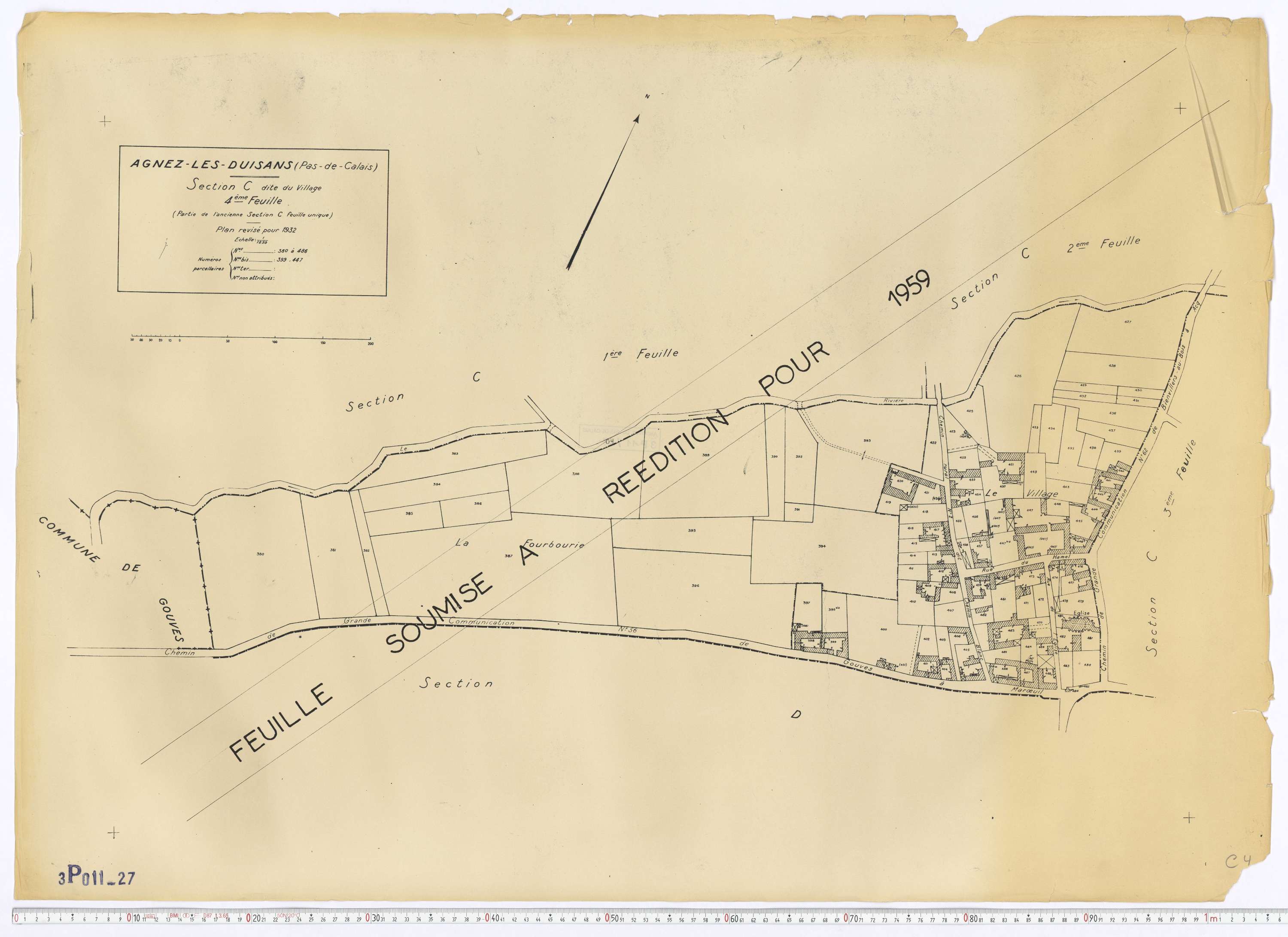 Duisans - Section C, feuille 4.