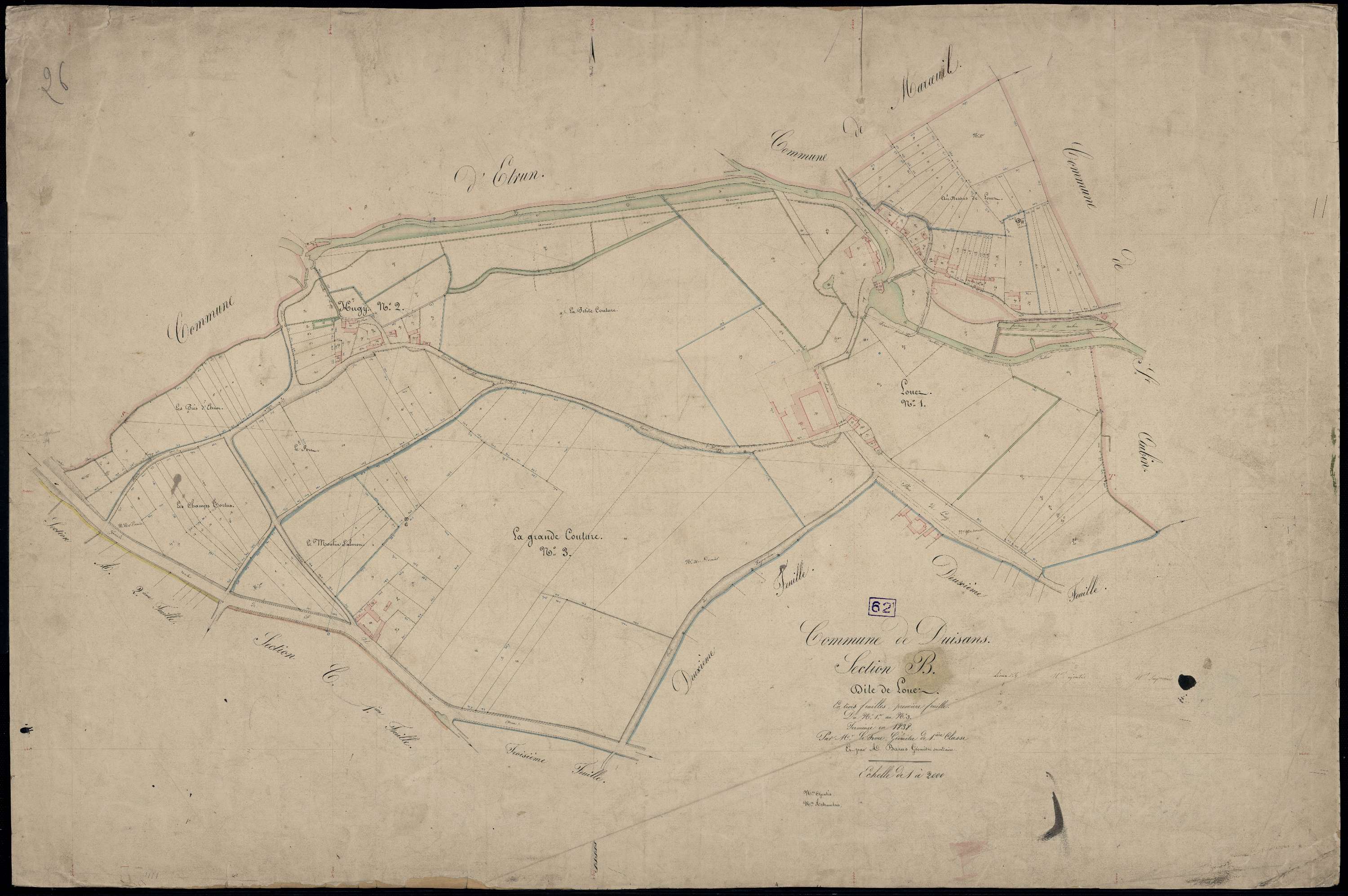 Duisans - Section B, 1re feuille