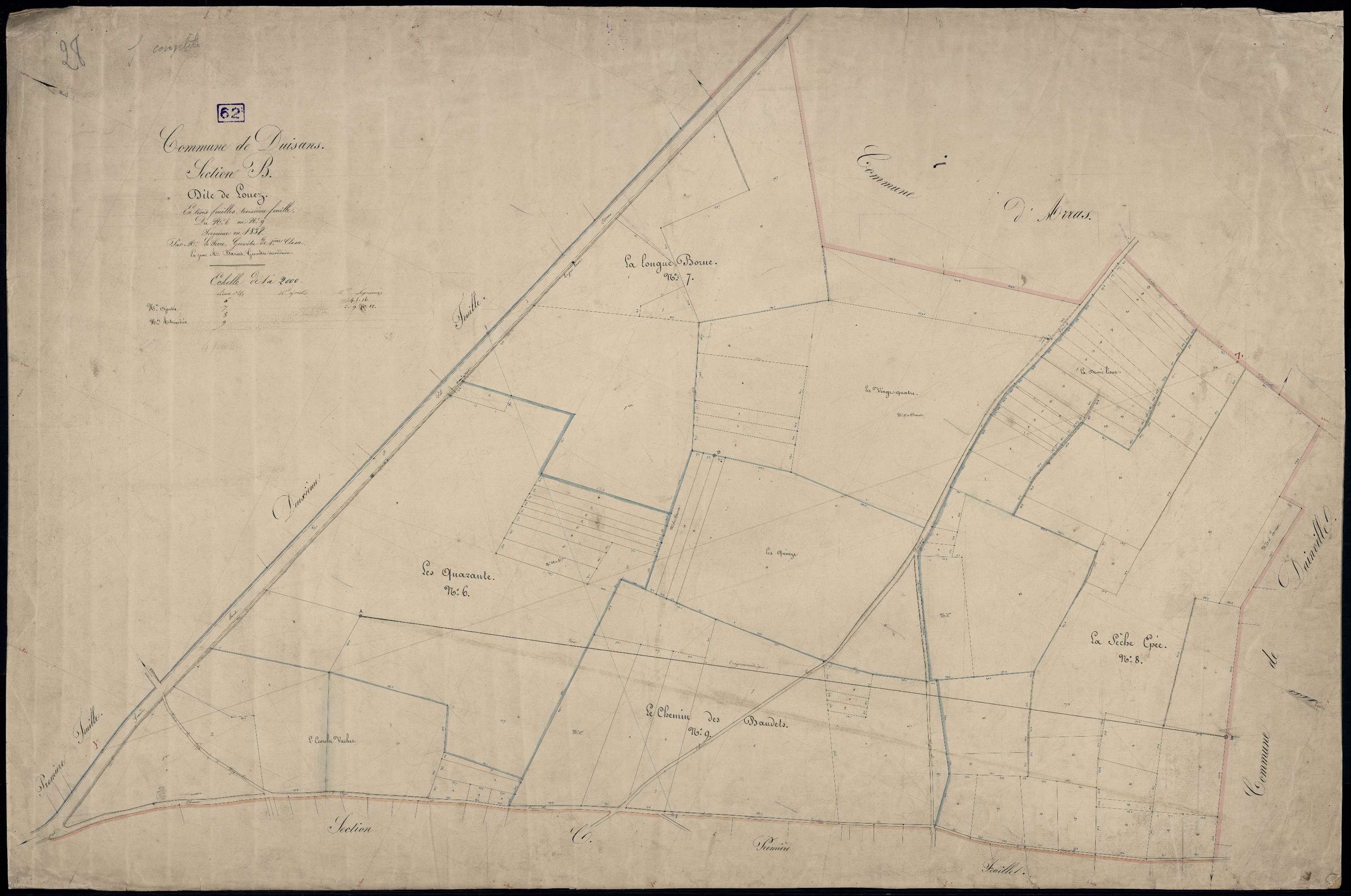 Duisans - Section B, 3e feuille
