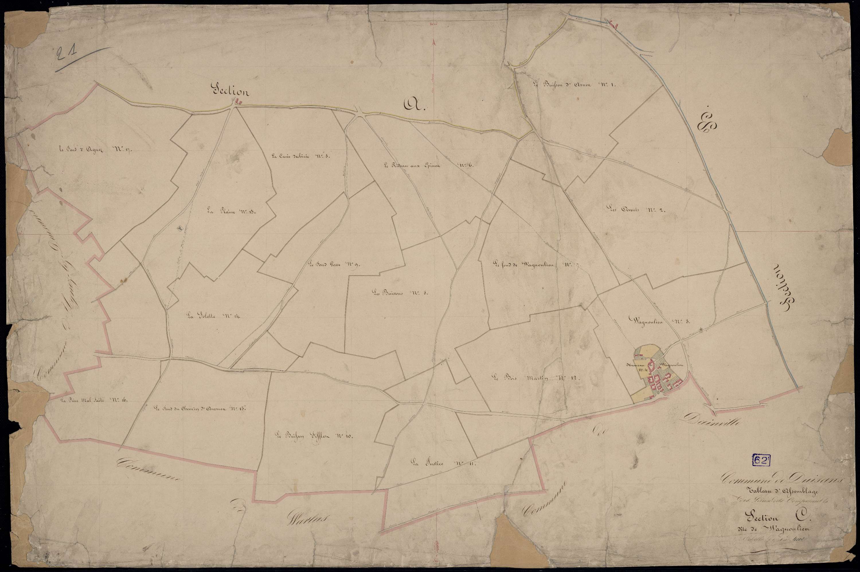 Duisans - Section C : tableau d'assemblage