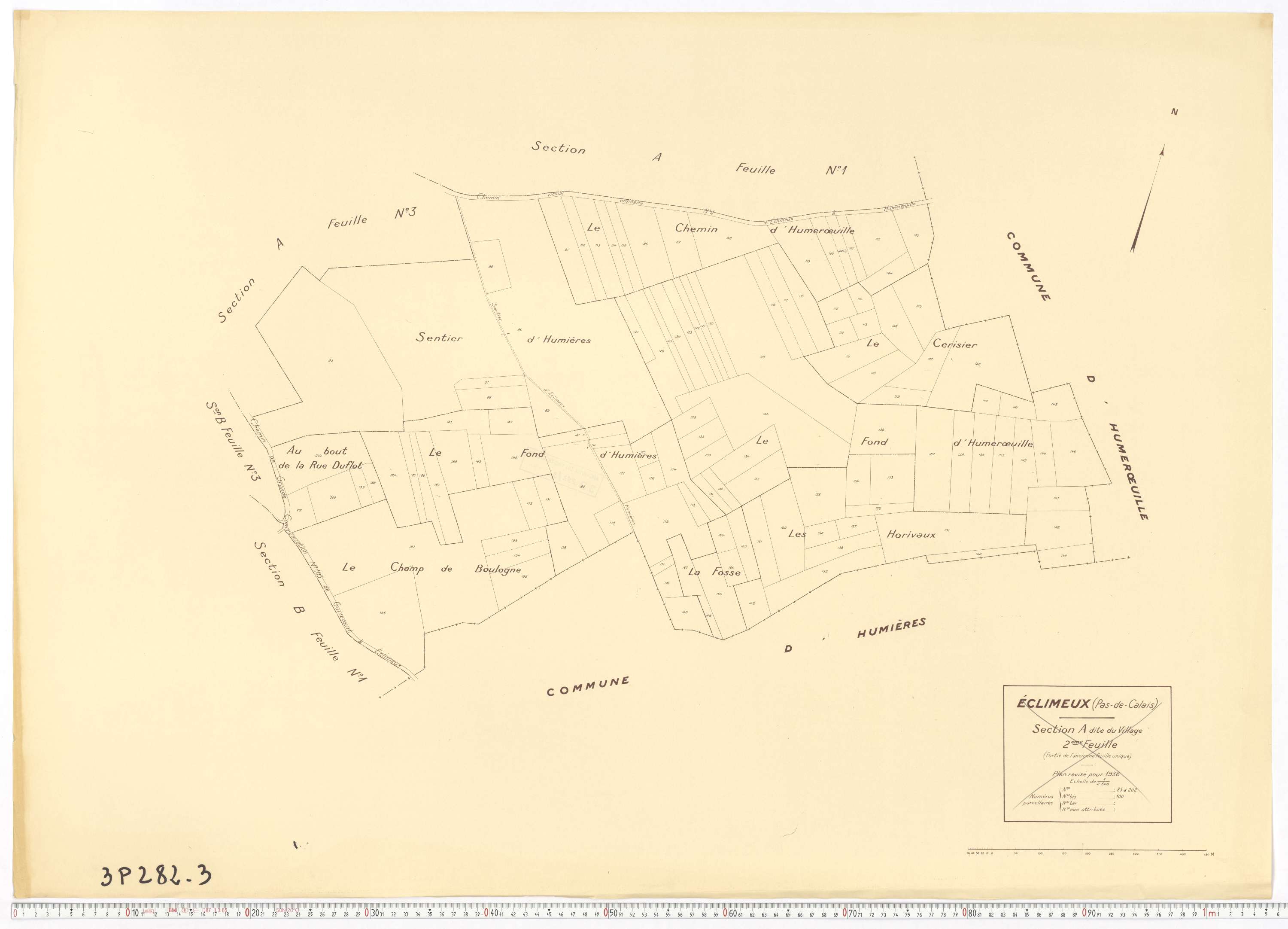 Éclimeux - Section A, feuille 2.
