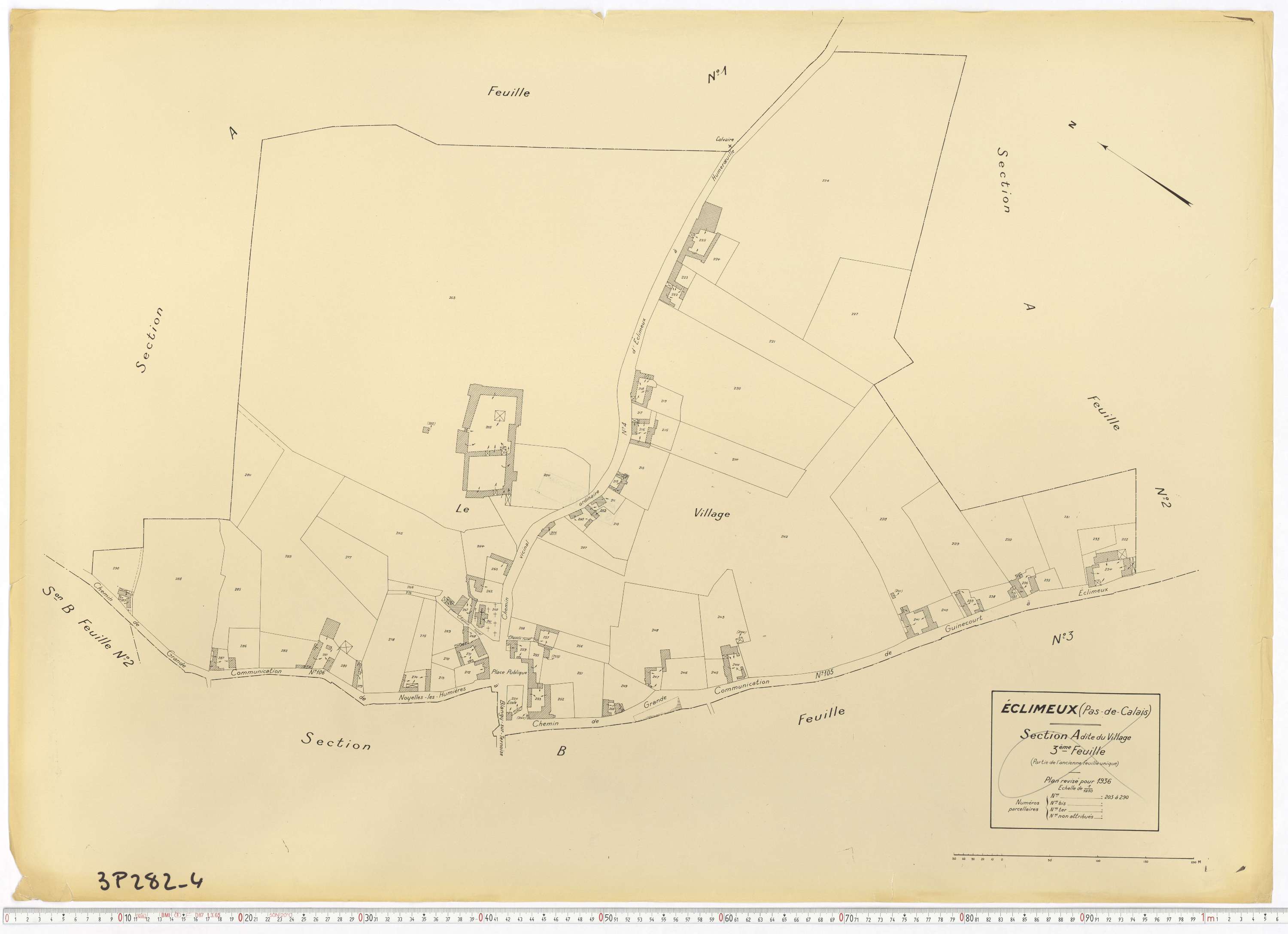Éclimeux - Section A, feuille 3.
