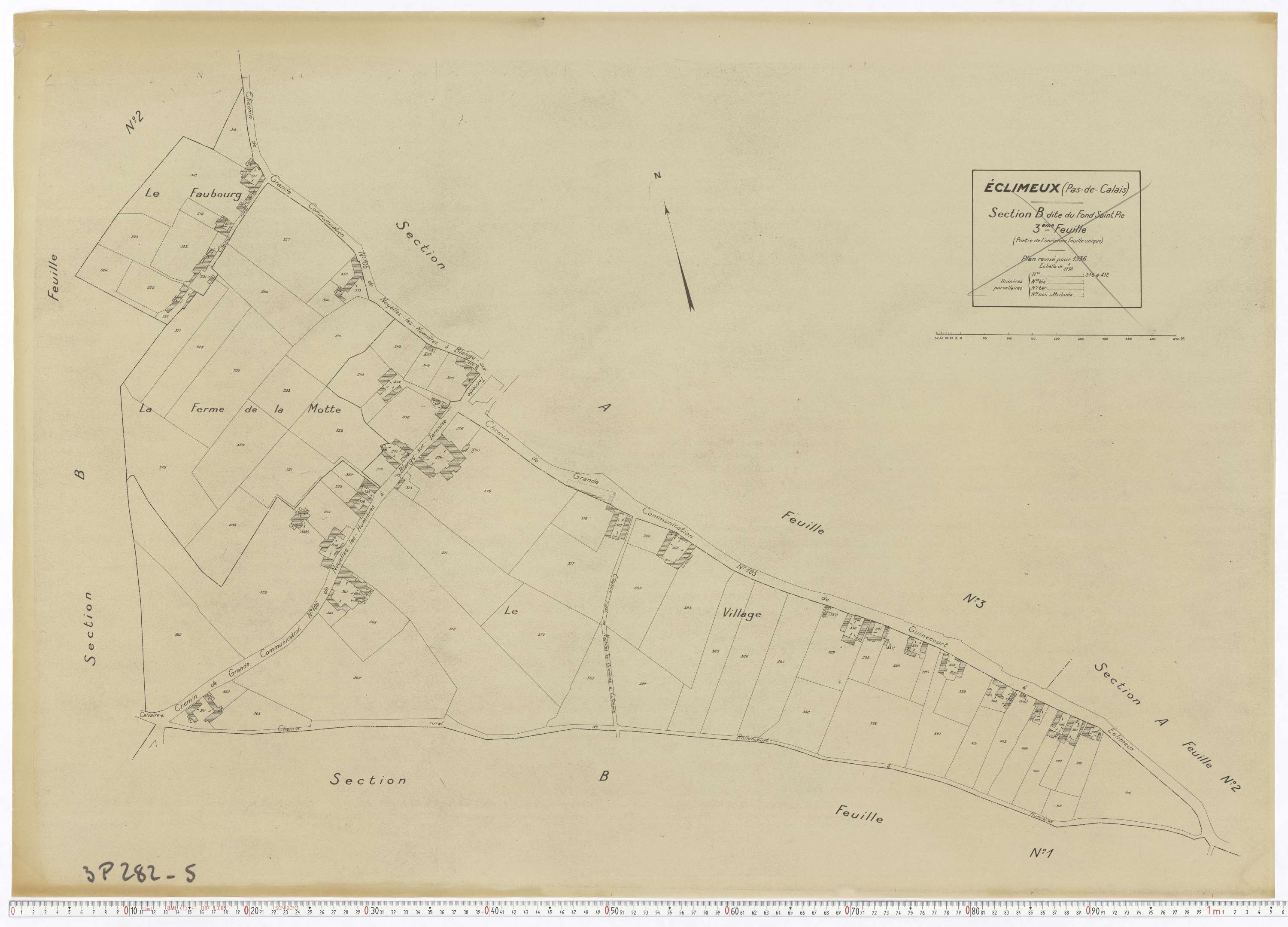Éclimeux - Section B, feuille 3.