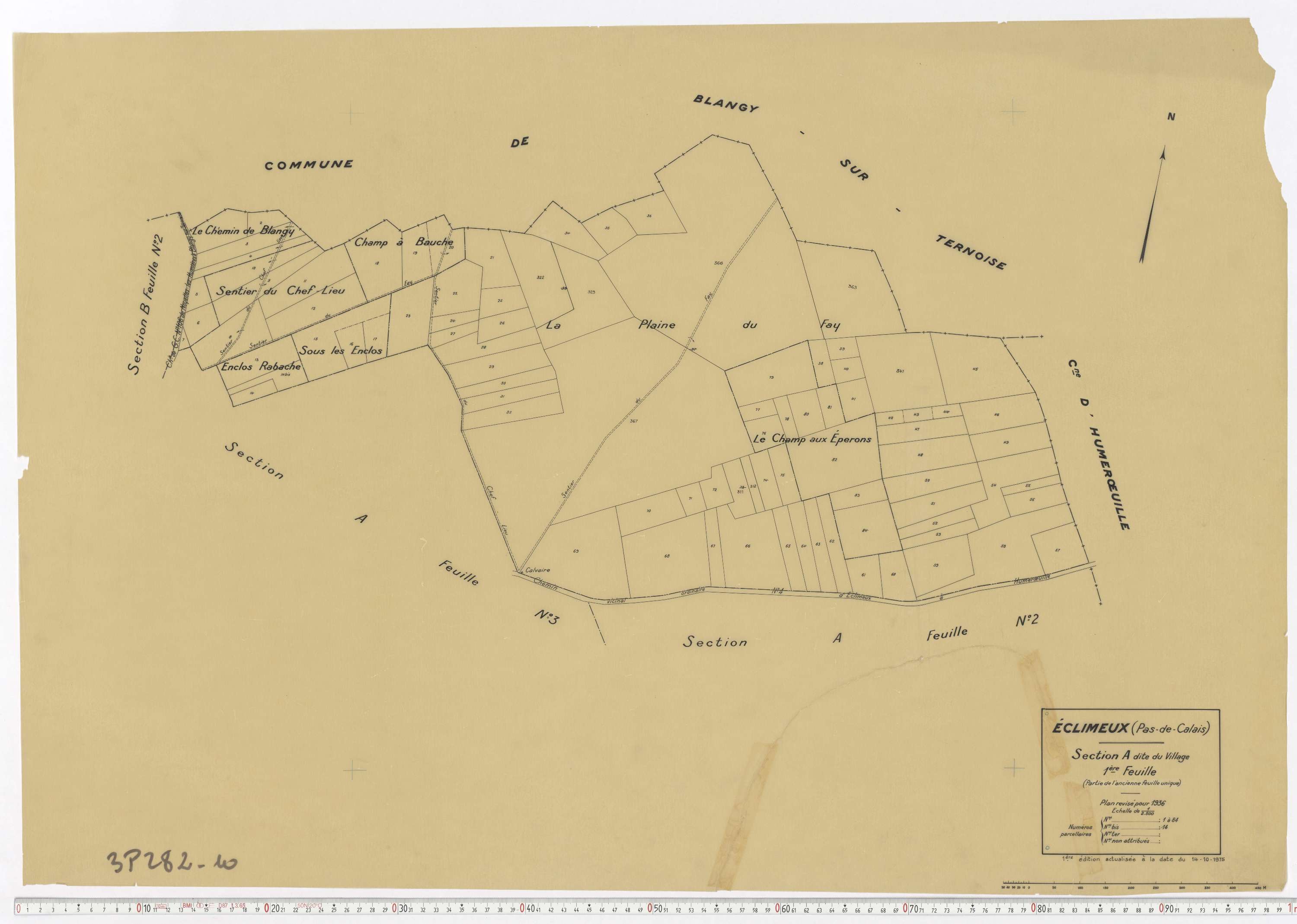 Éclimeux - Section A, feuille 1.