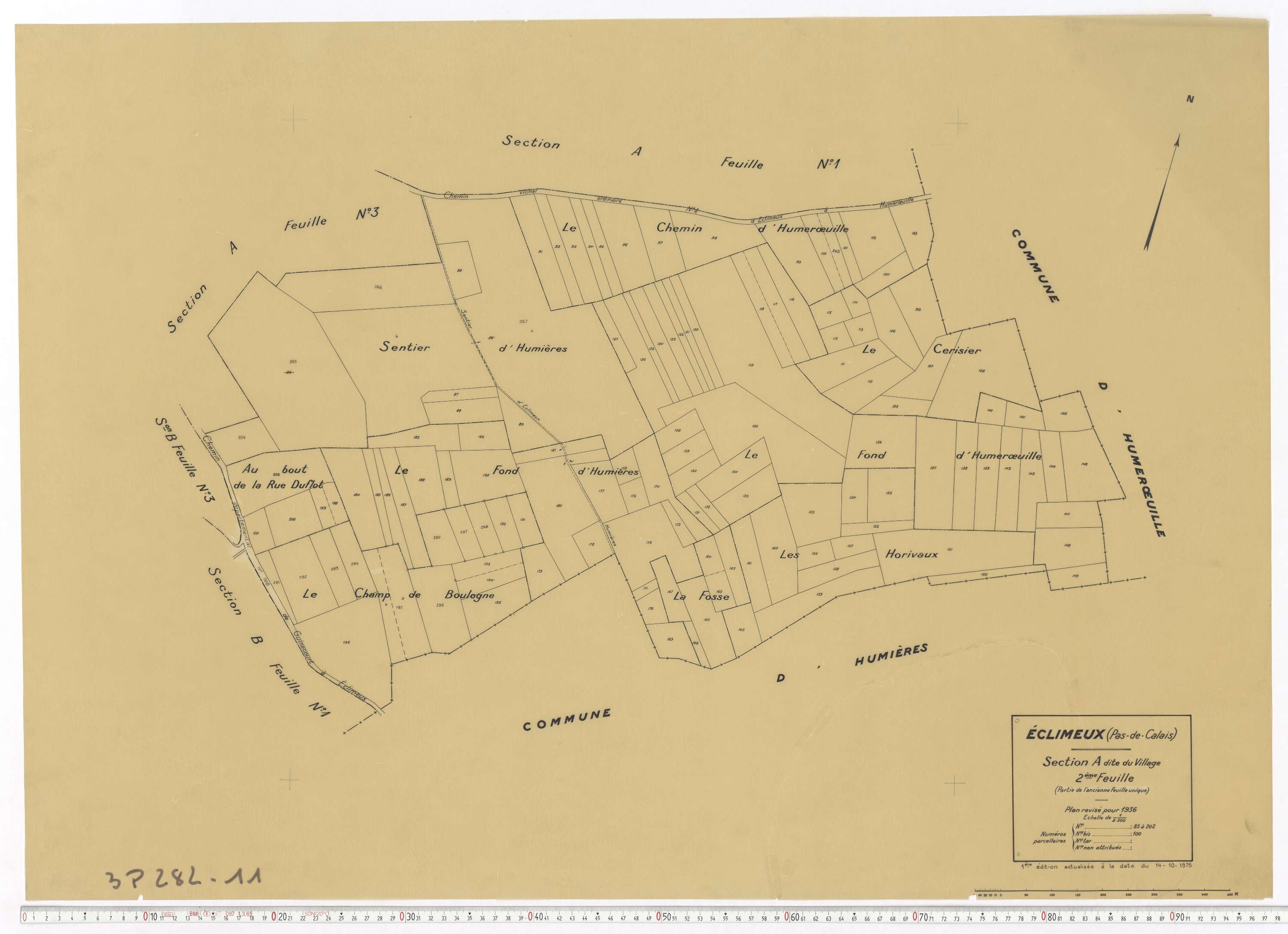 Éclimeux - Section A, feuille 2.