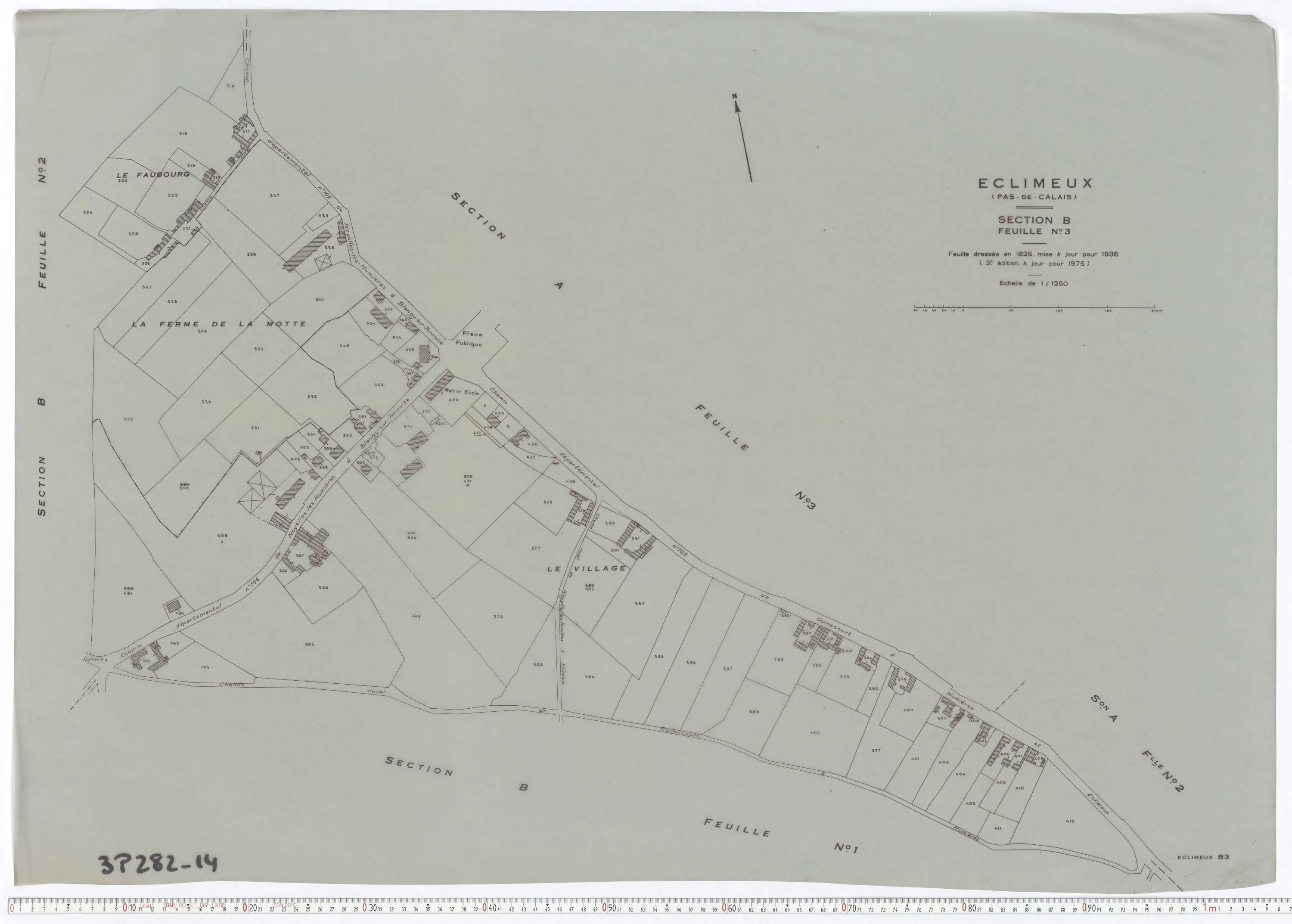 Éclimeux - Section B, feuille 3.
