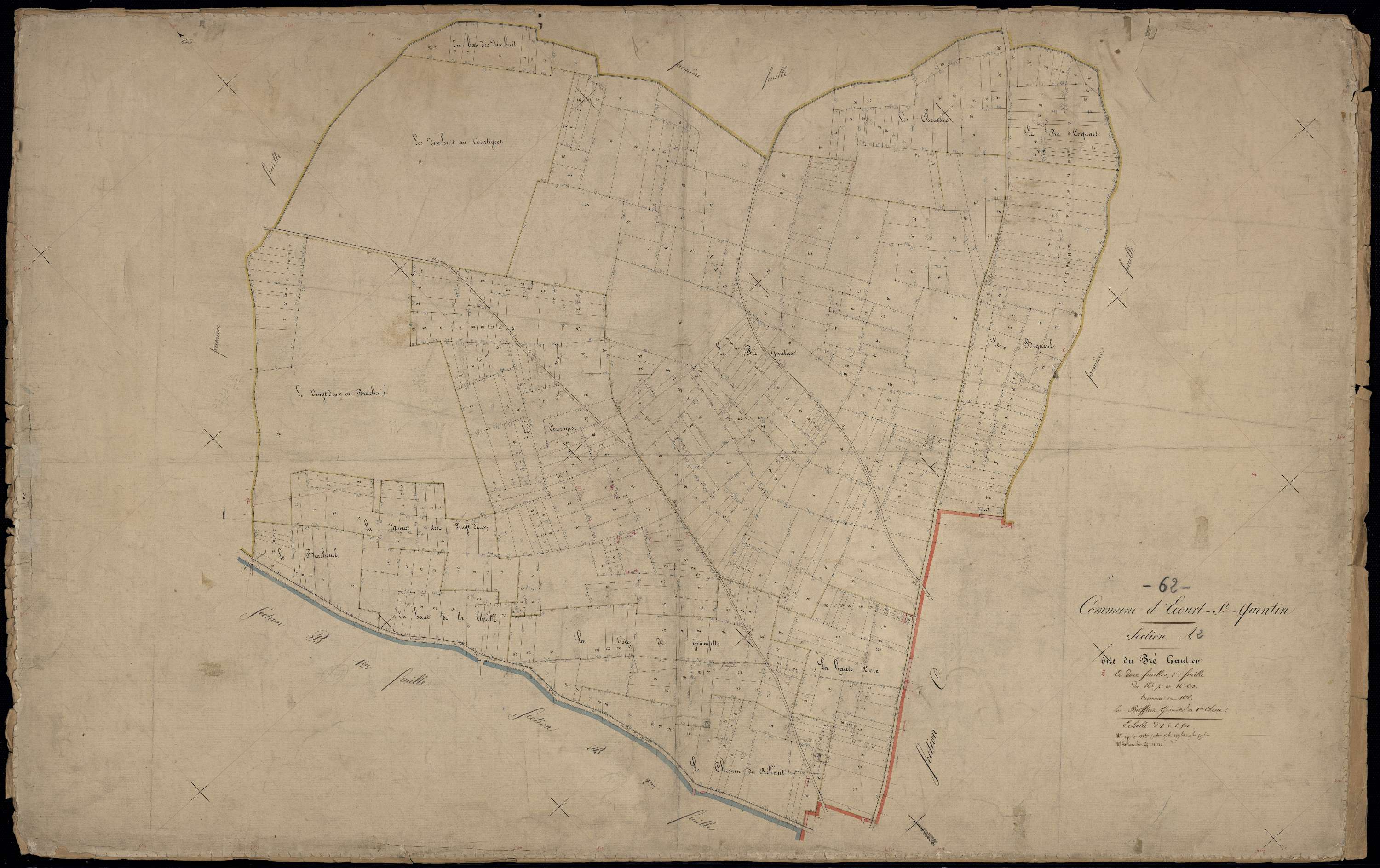Écourt-Saint-Quentin - Section A, 2e feuille
