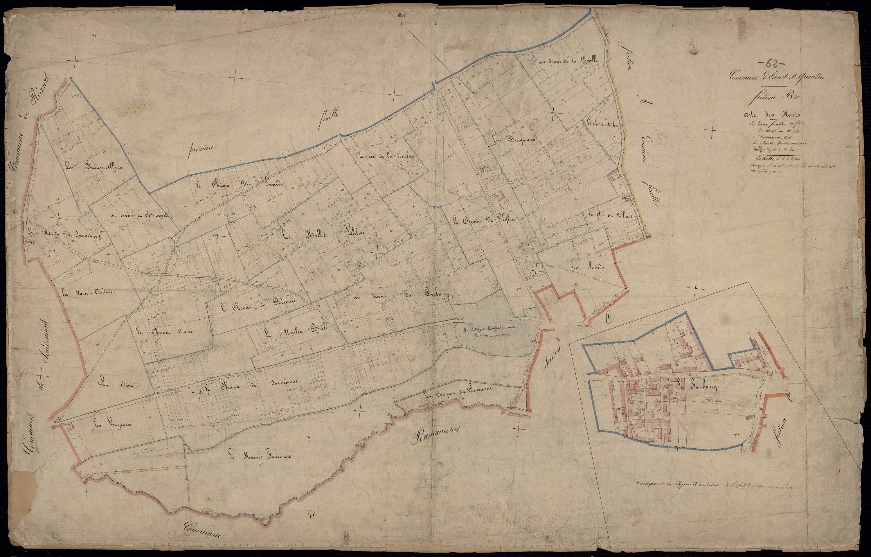 Écourt-Saint-Quentin - Section B, 2e feuille