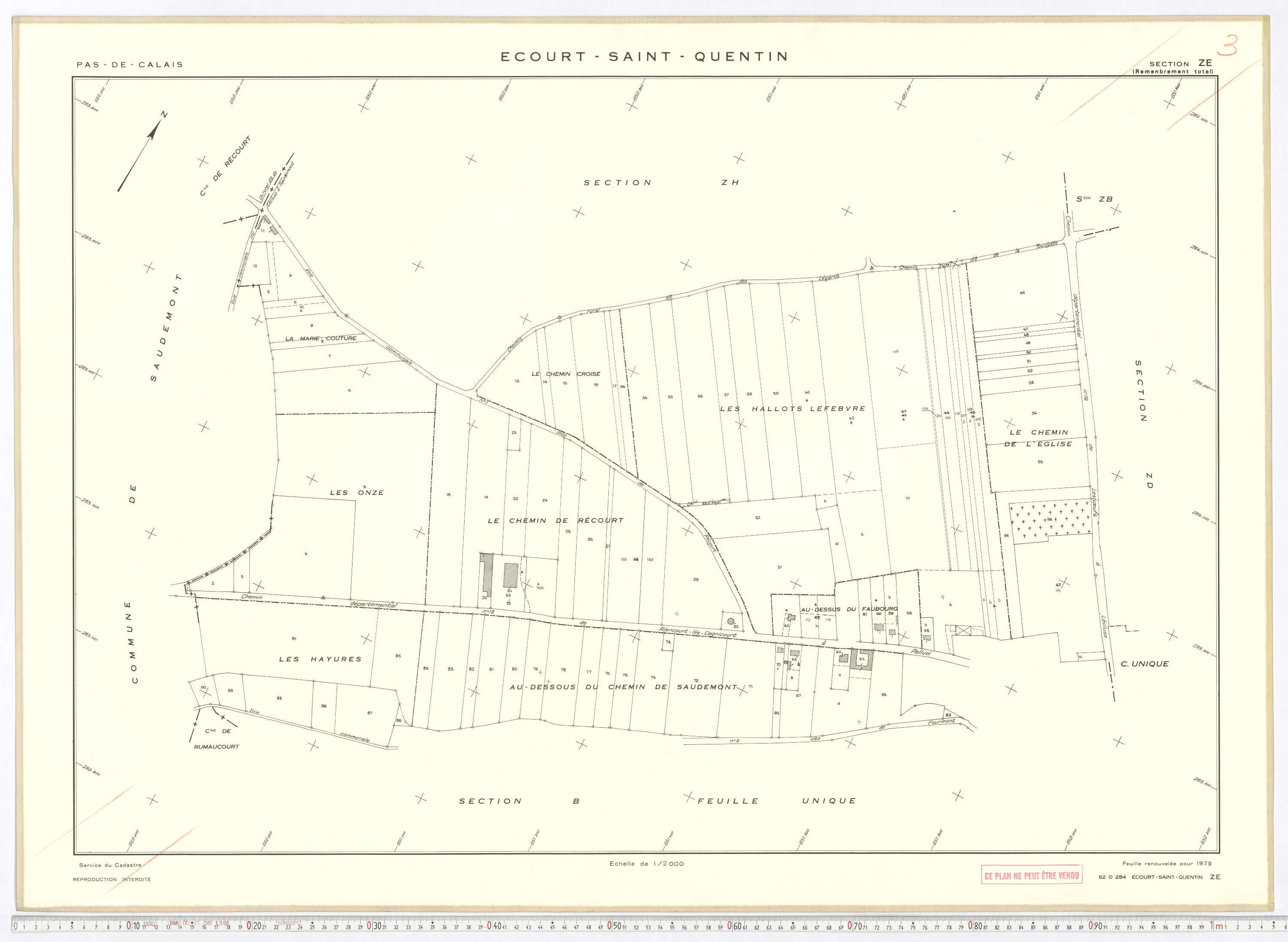 Écourt-Saint-Quentin - Section ZE.