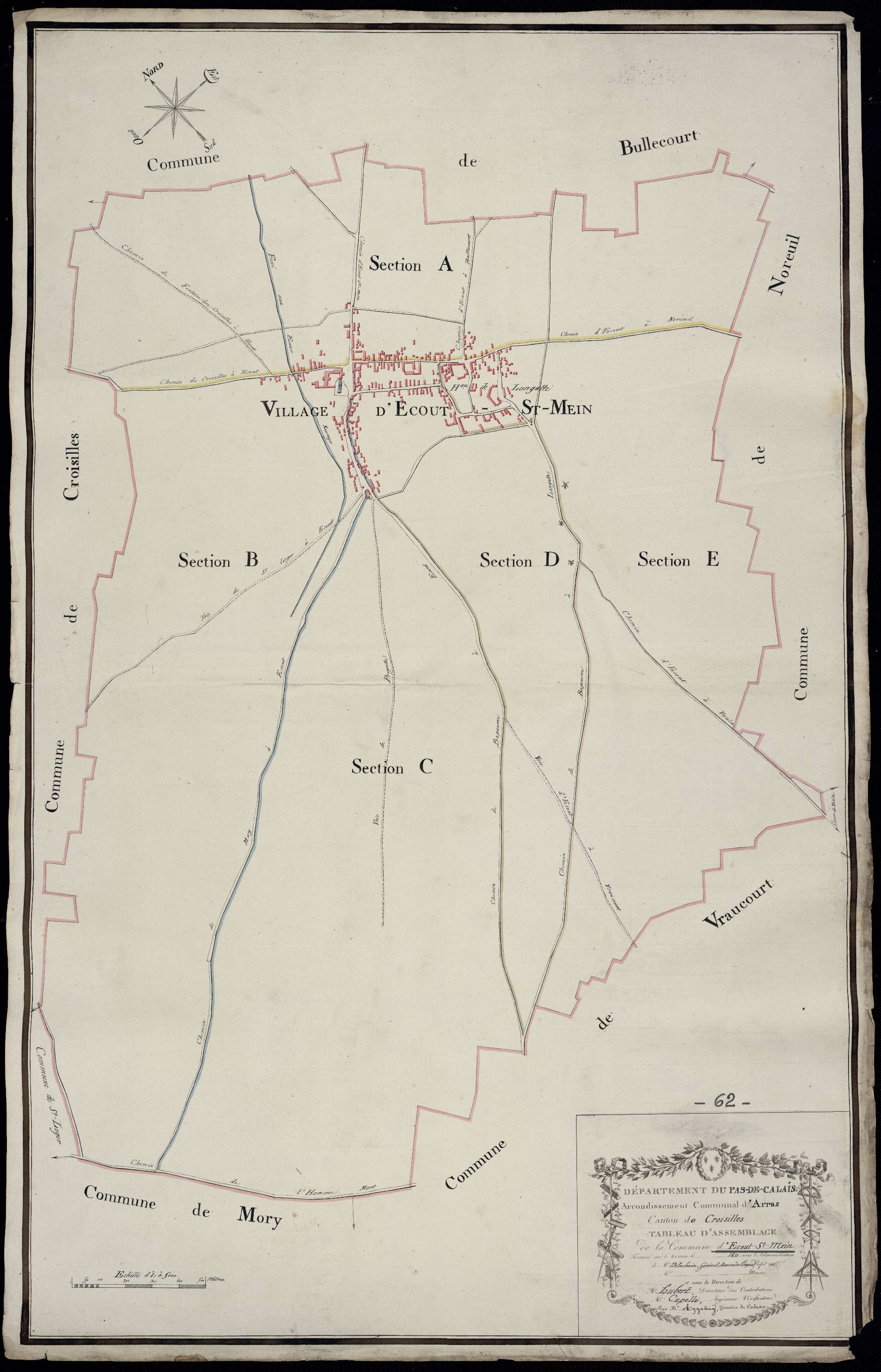 Écoust-Saint-Mein - Tableau d'assemblage
