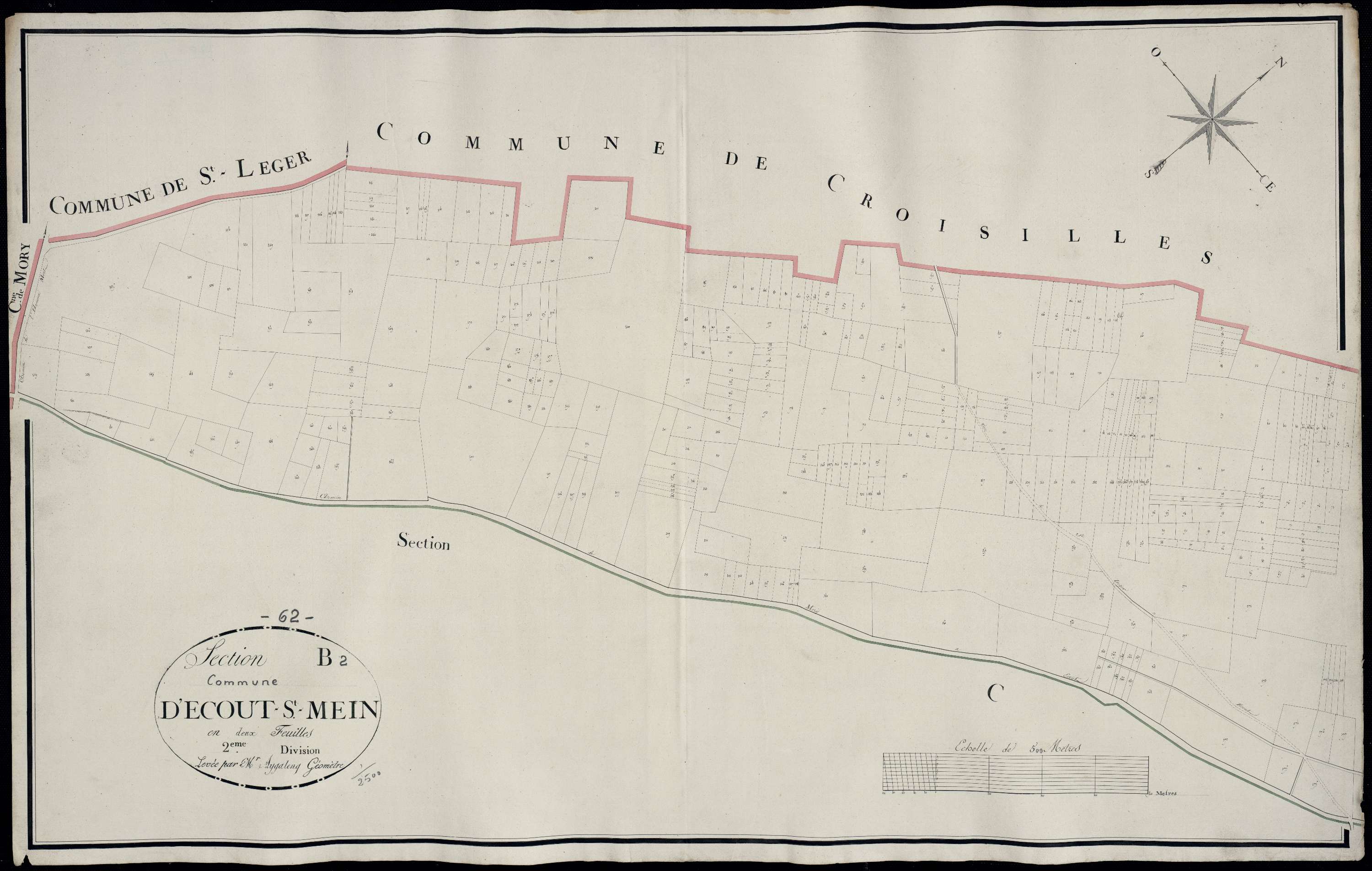 Écoust-Saint-Mein - Section B, 2e feuille