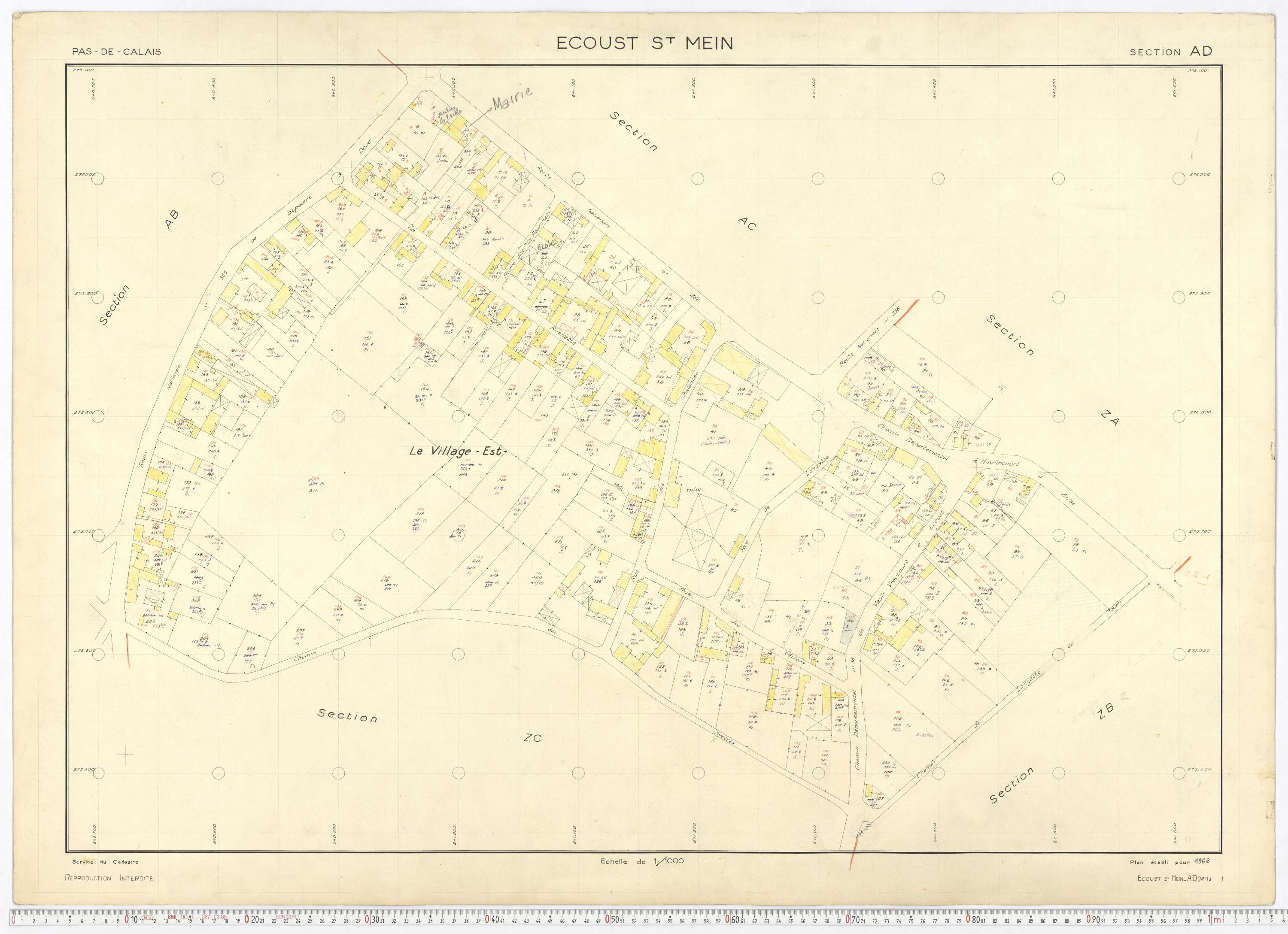 Écoust-Saint-Mein - Section AD.