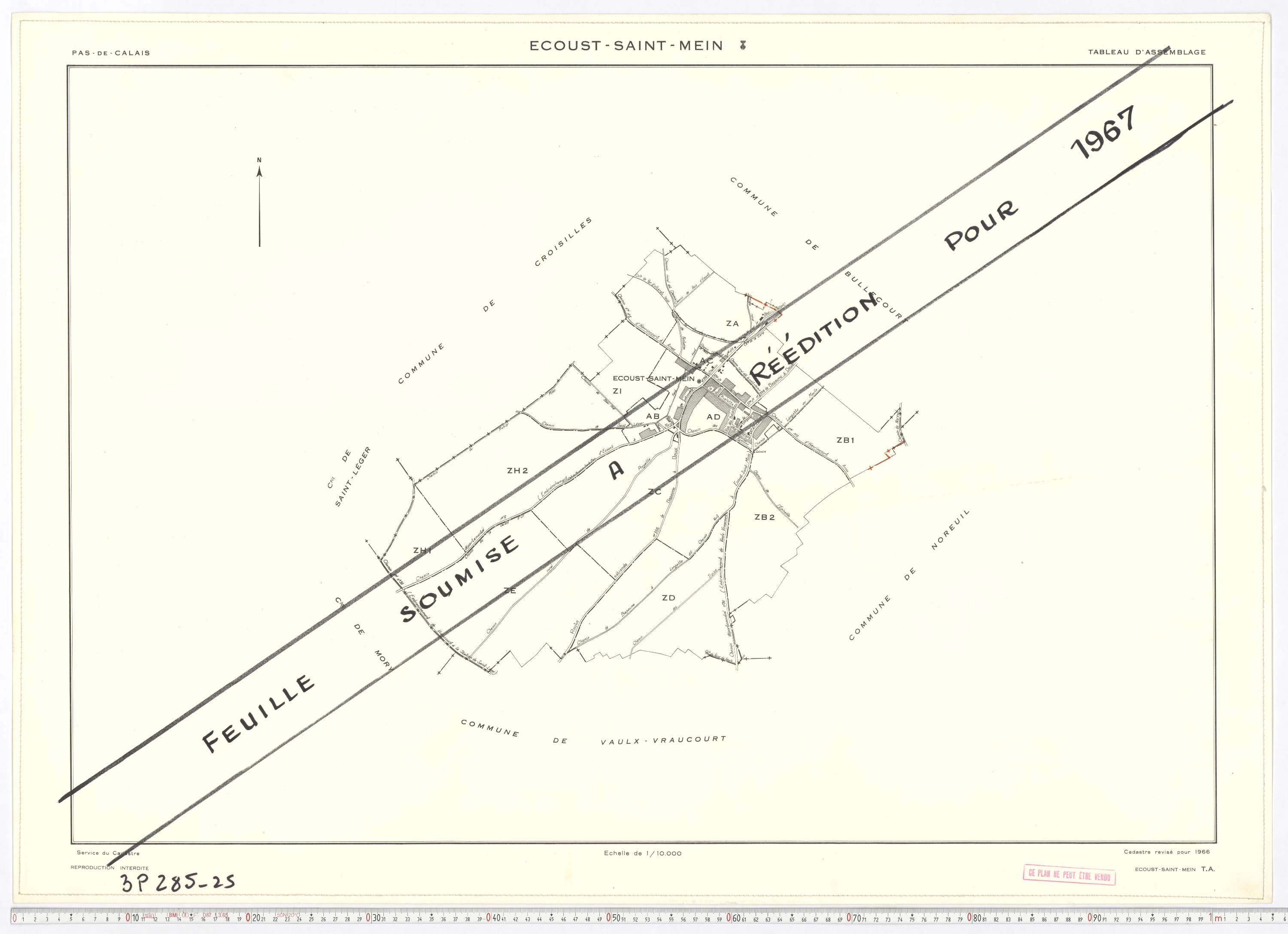 Écoust-Saint-Mein - Tableau d'assemblage.