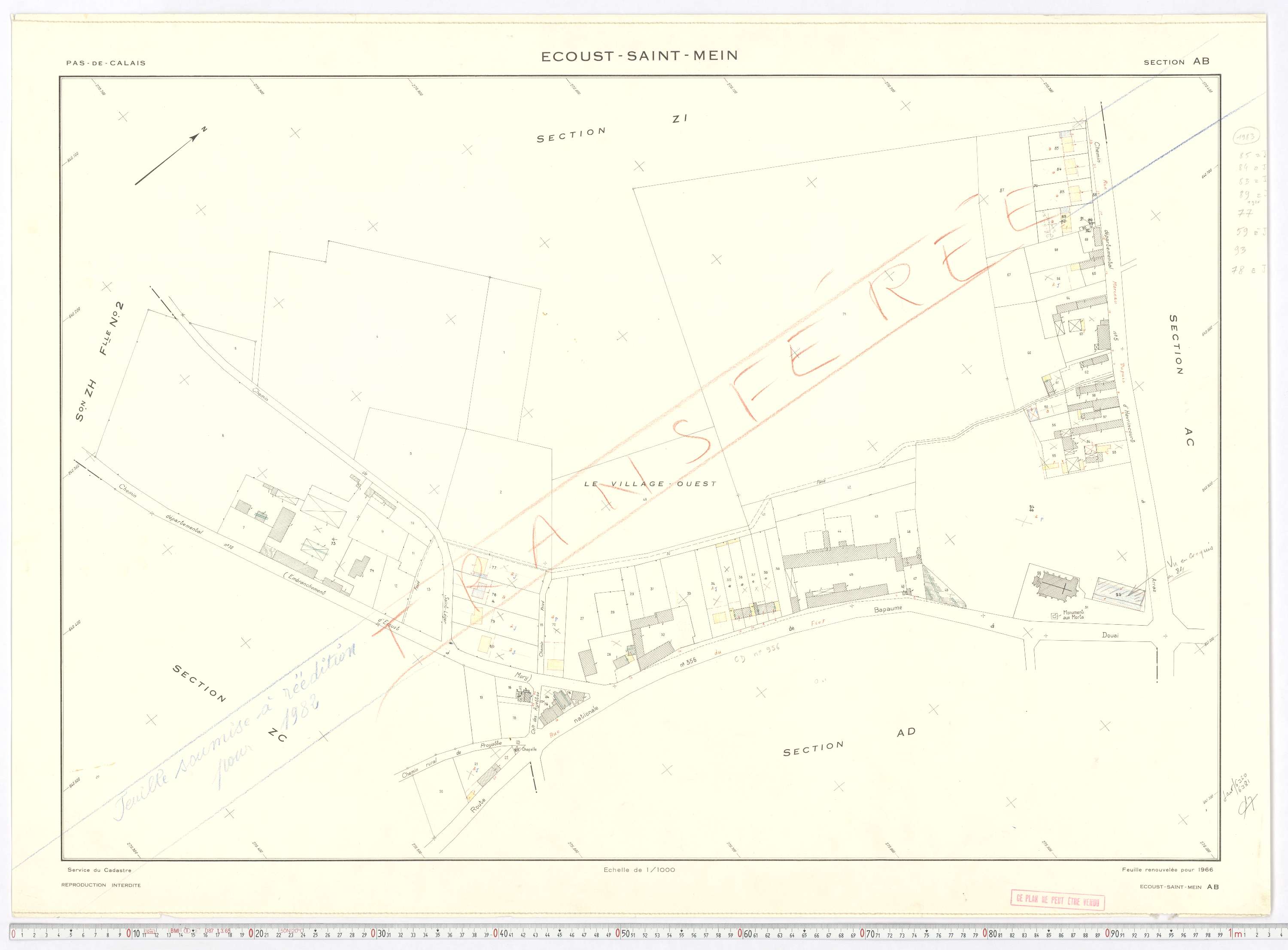 Écoust-Saint-Mein - Section AB.