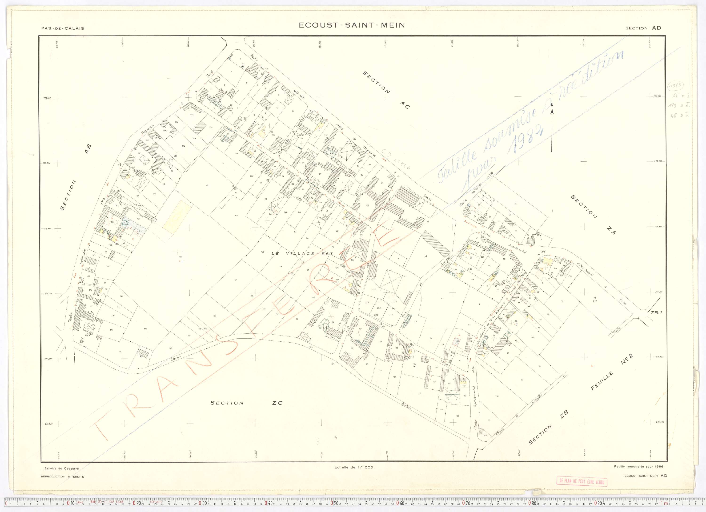 Écoust-Saint-Mein - Section AD.