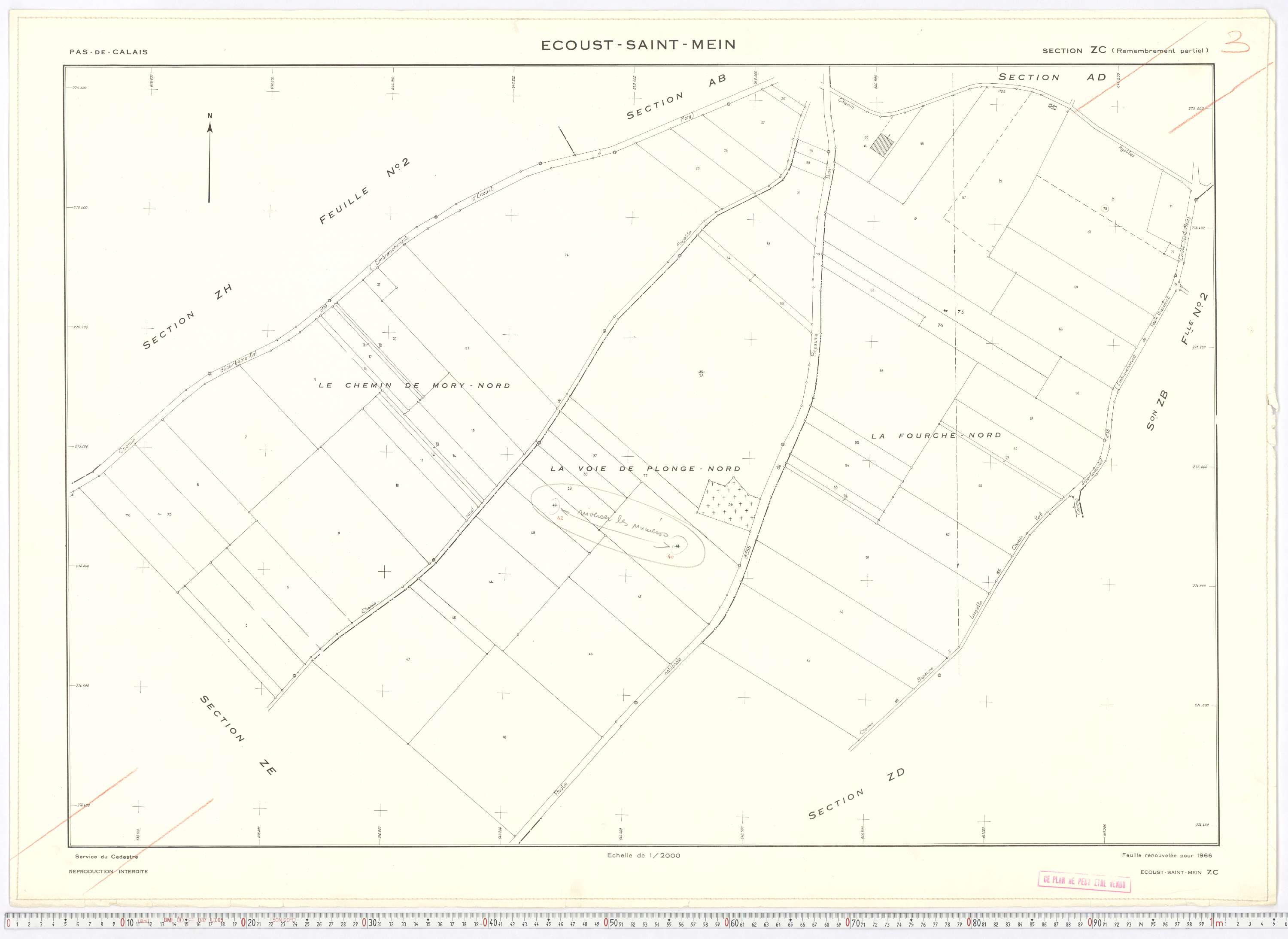 Écoust-Saint-Mein - Section ZC.