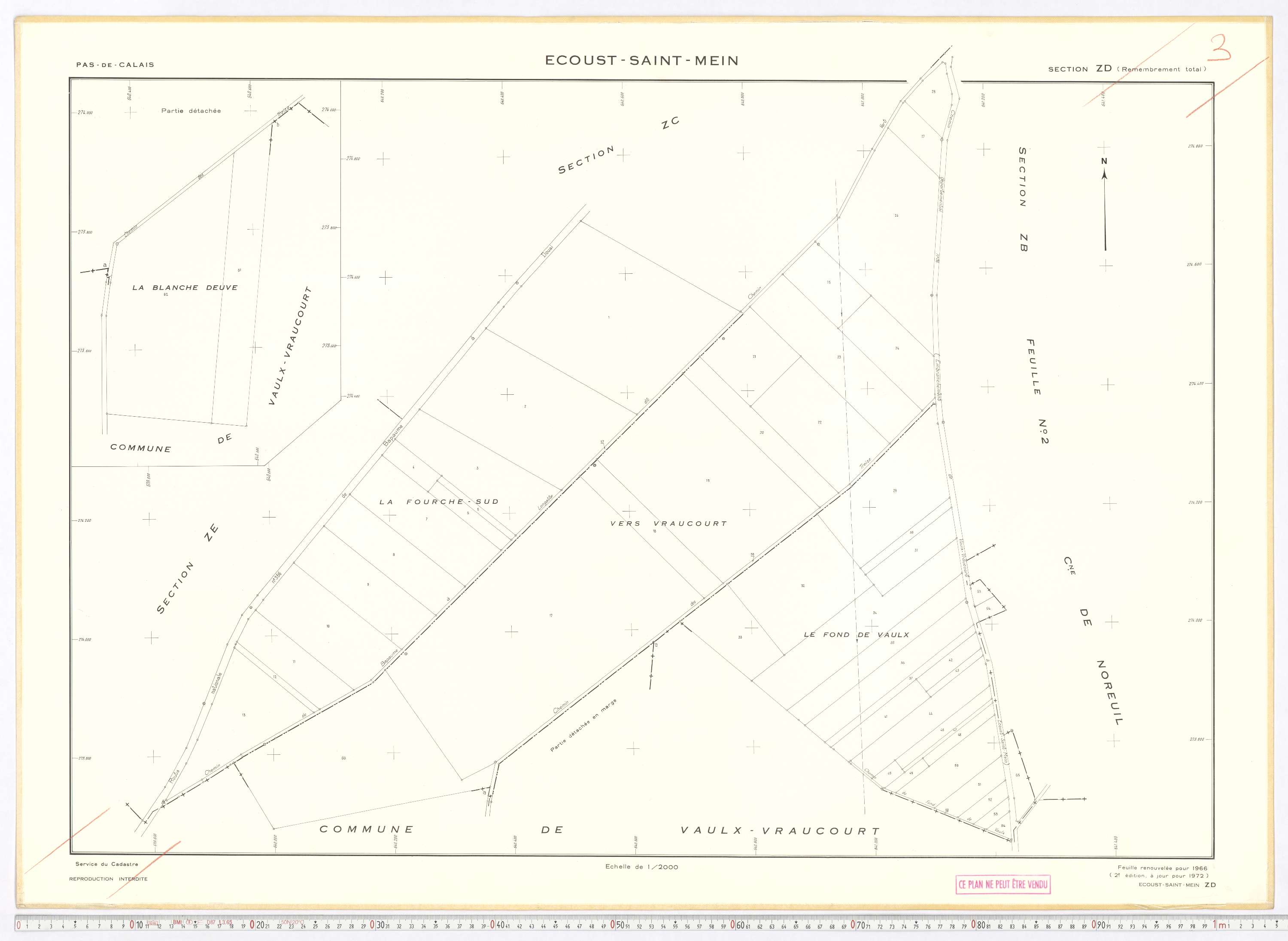 Écoust-Saint-Mein - Section ZD.