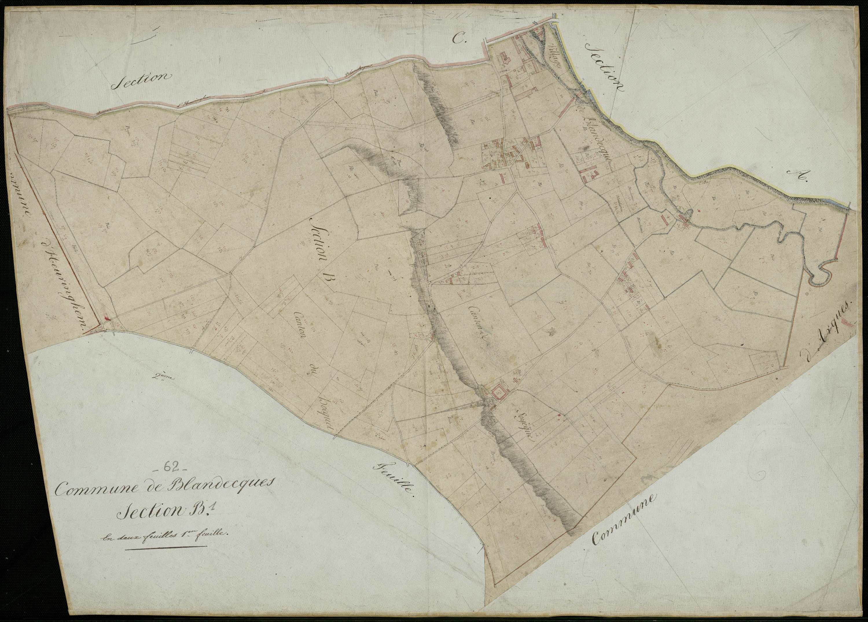 Ecques - Section B, 1re feuille