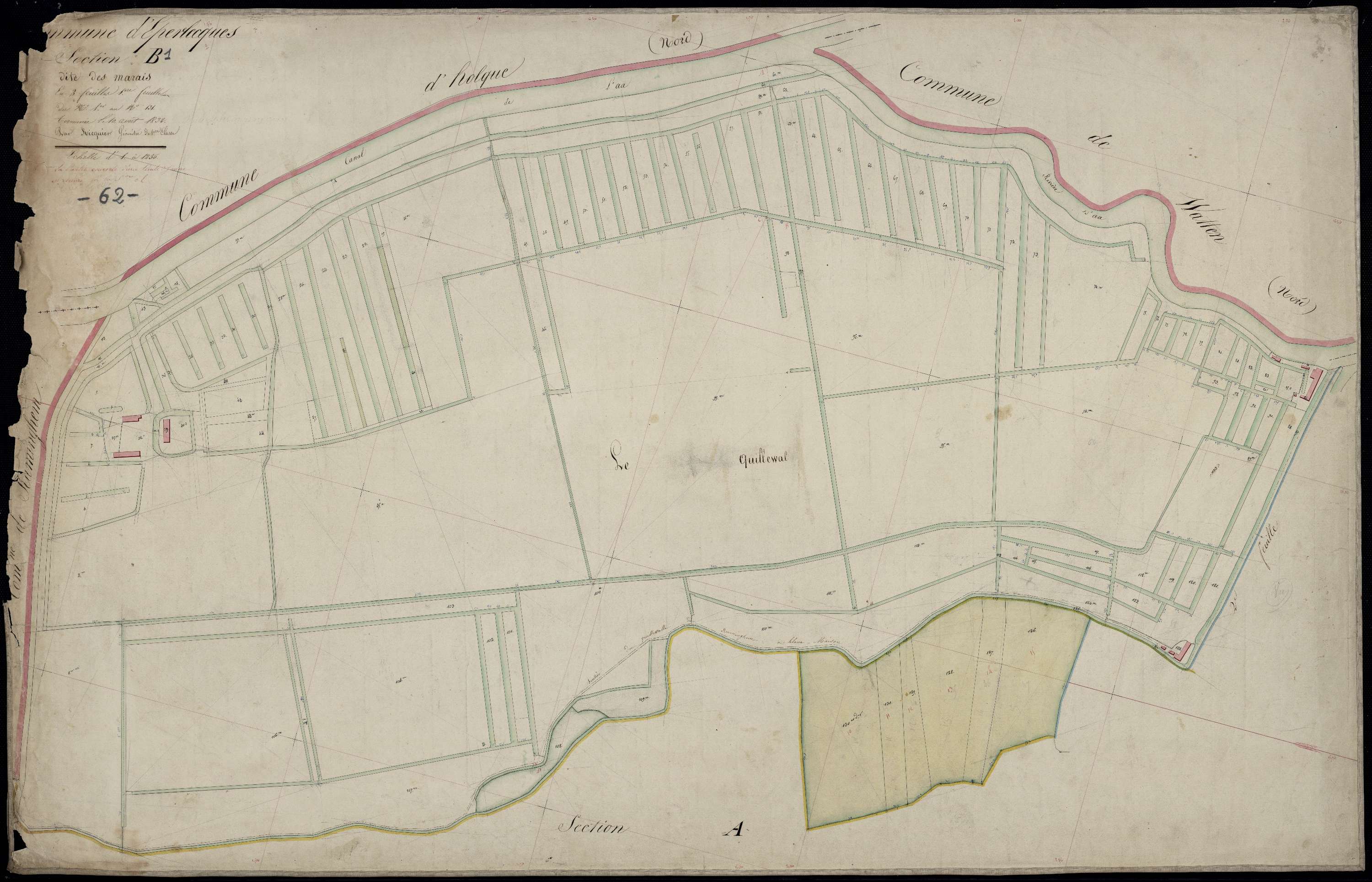 Ecques - Section B, 1re feuille