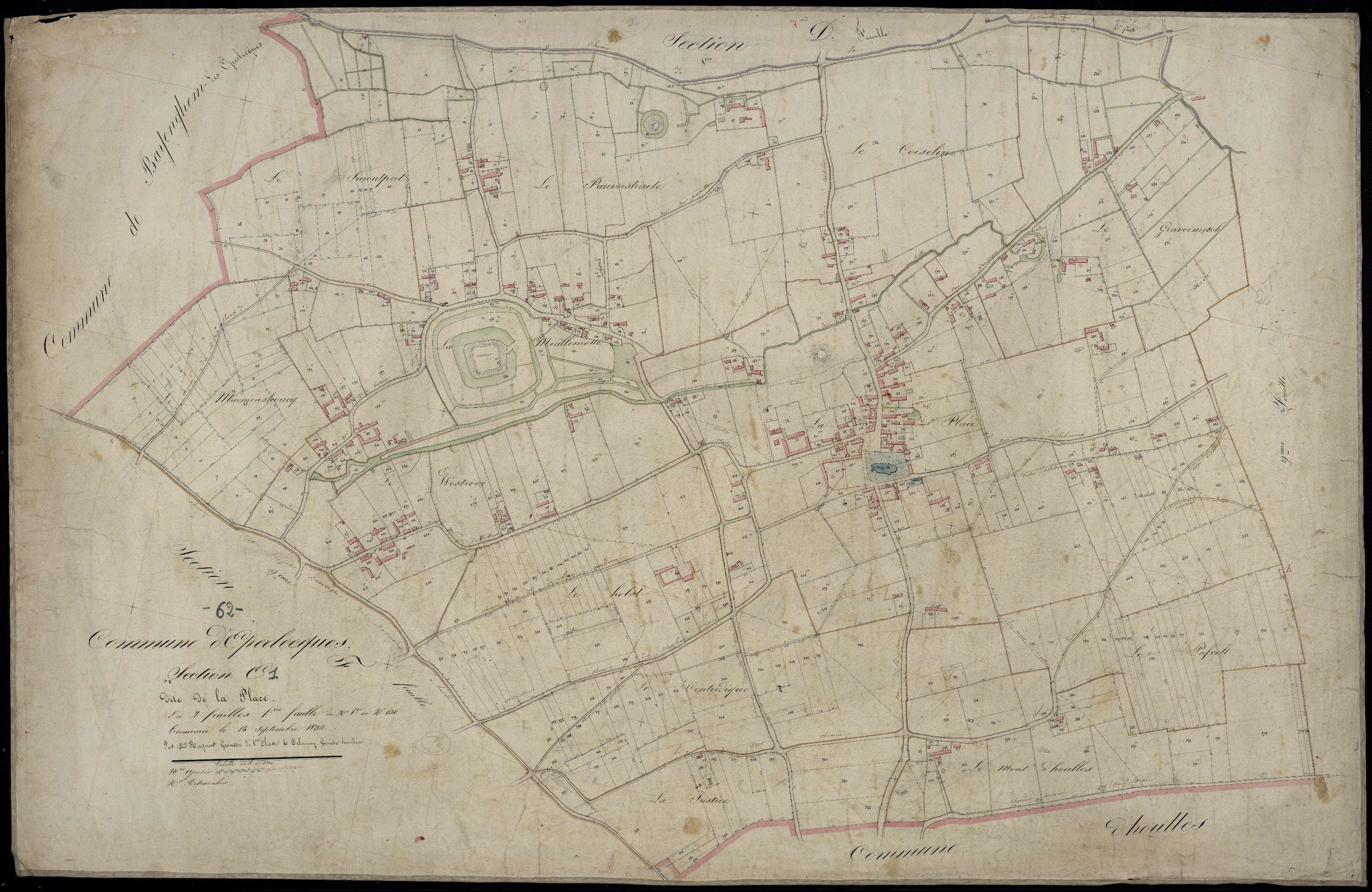 Ecques - Section E, 1re feuille