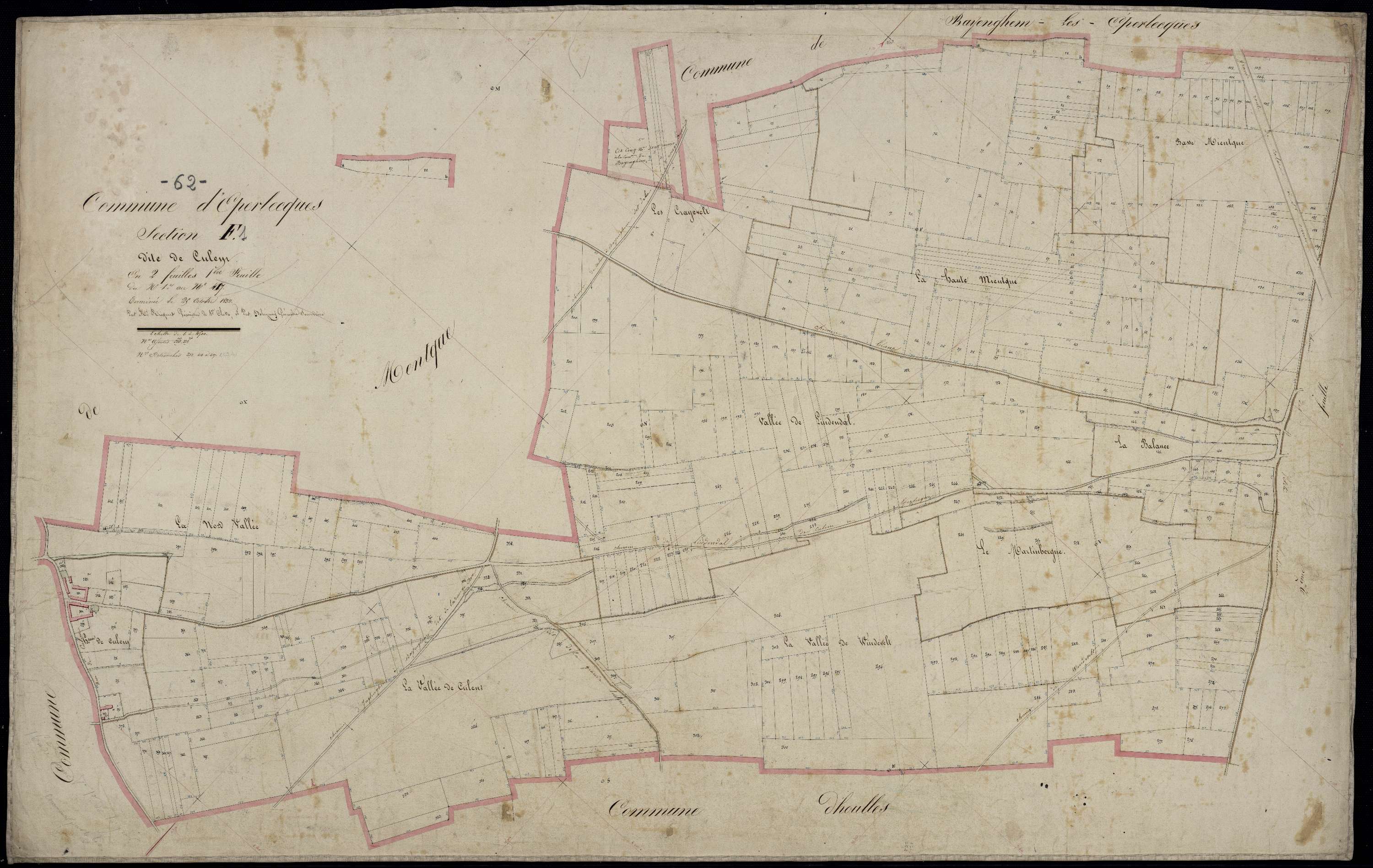 Ecques - Section F, 1re feuille
