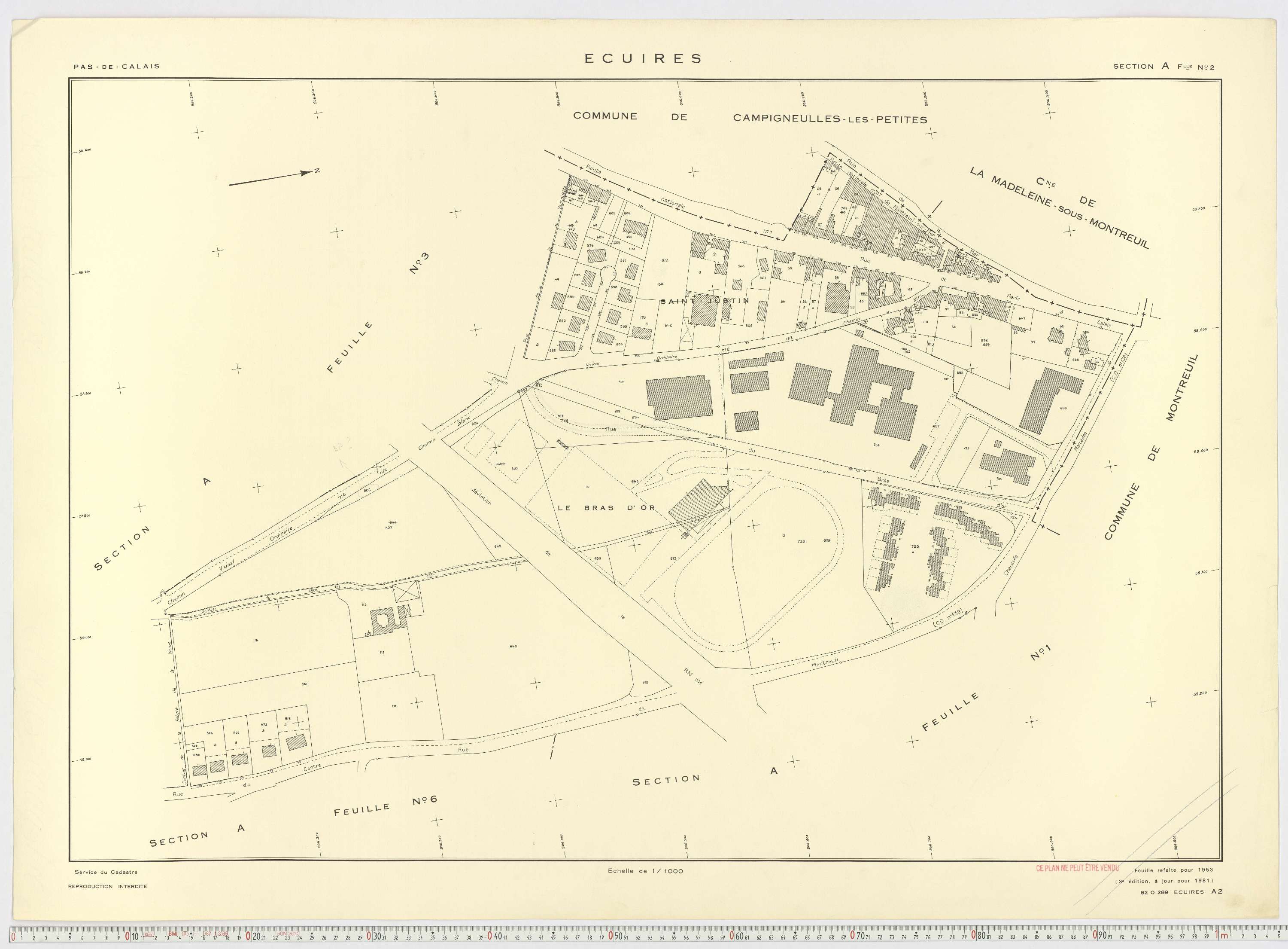 Écuires - Section A, feuille 2.