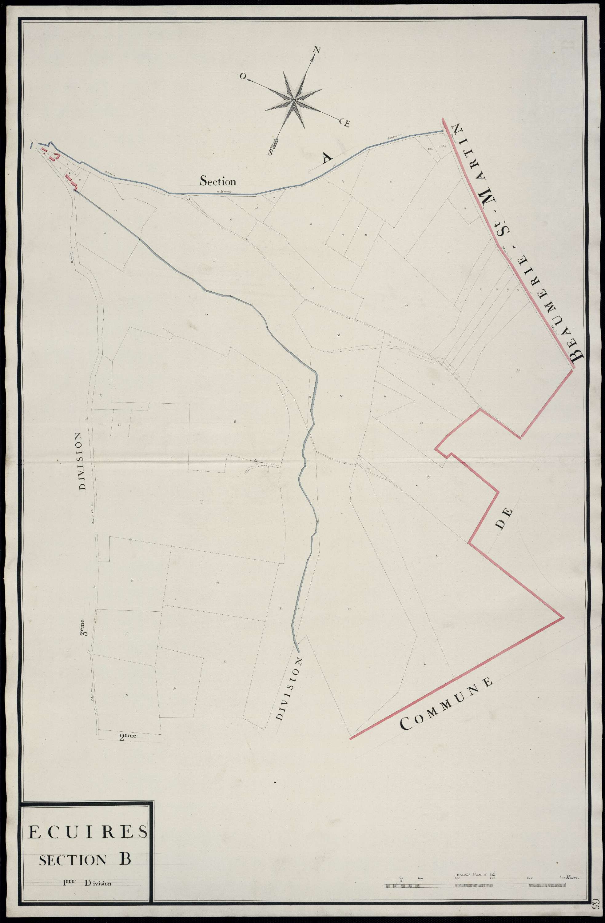 Écuires - Section B, 1re feuille