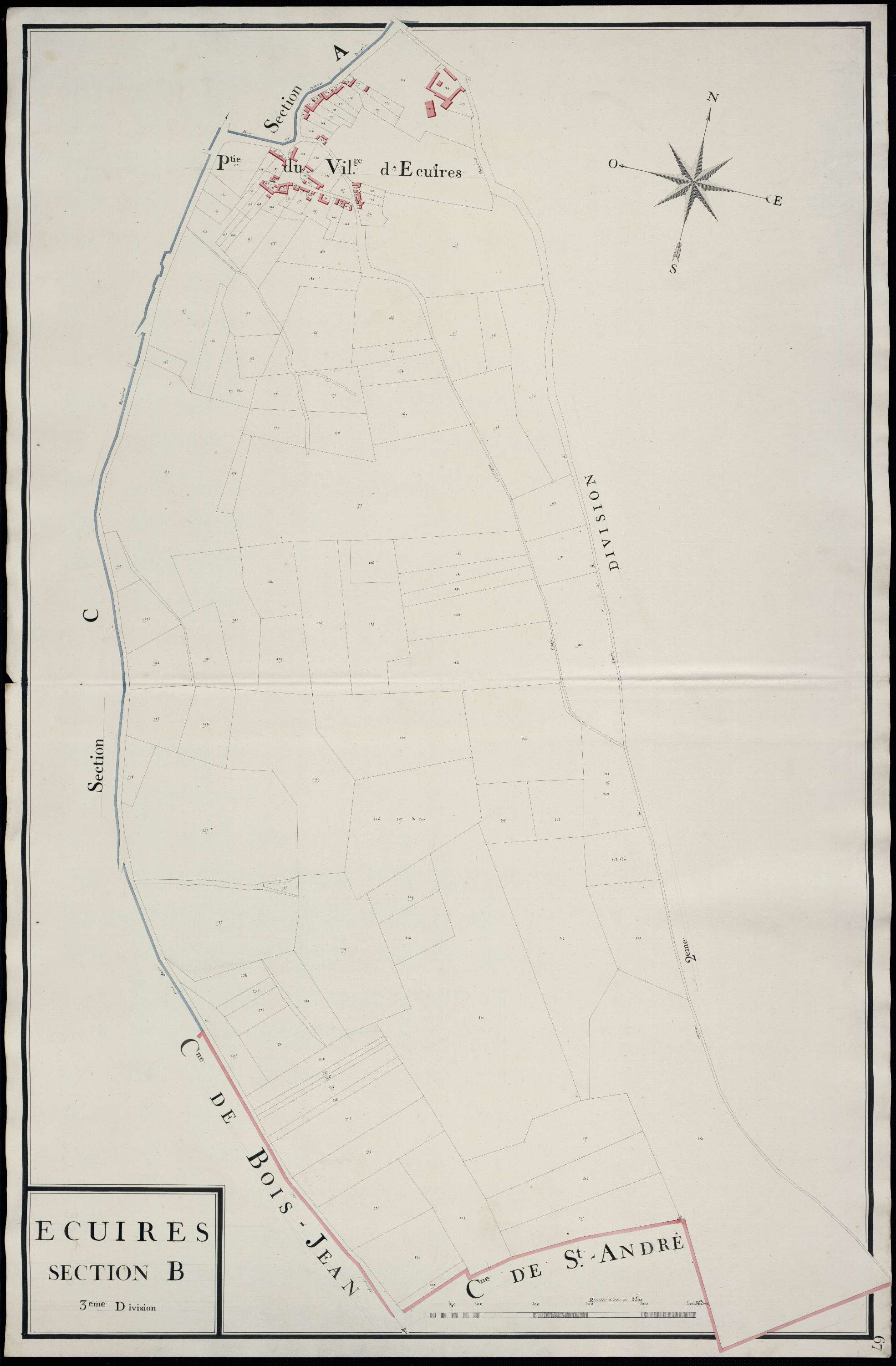Écuires - Section B, 3e feuille